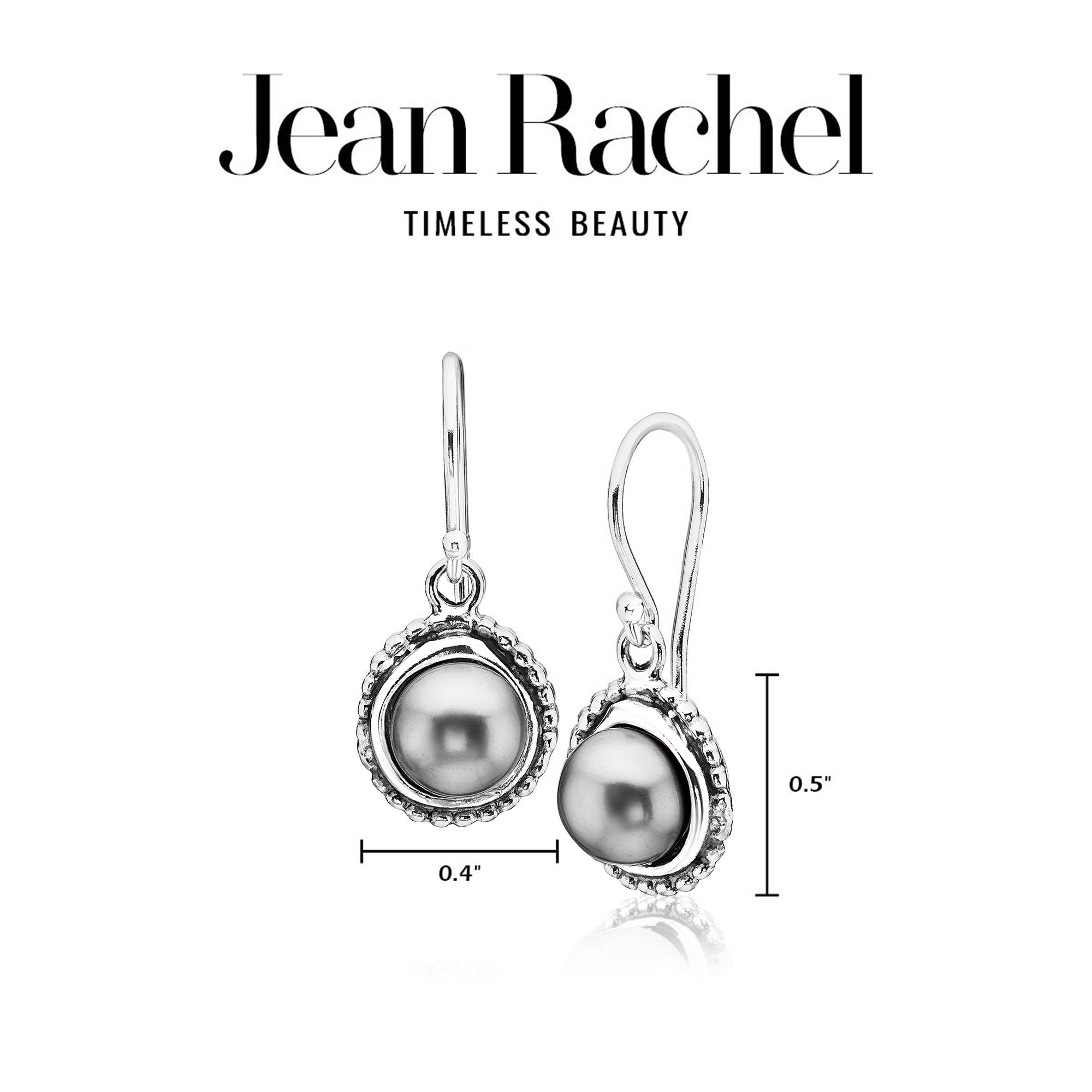 Sterling Silver Grey Freshwater Pearl Earrings