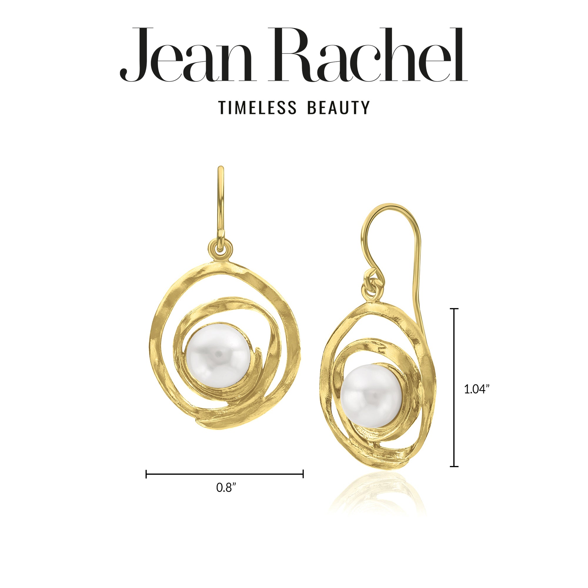 Orecchini in oro 14K e argento sterling con filo di perle