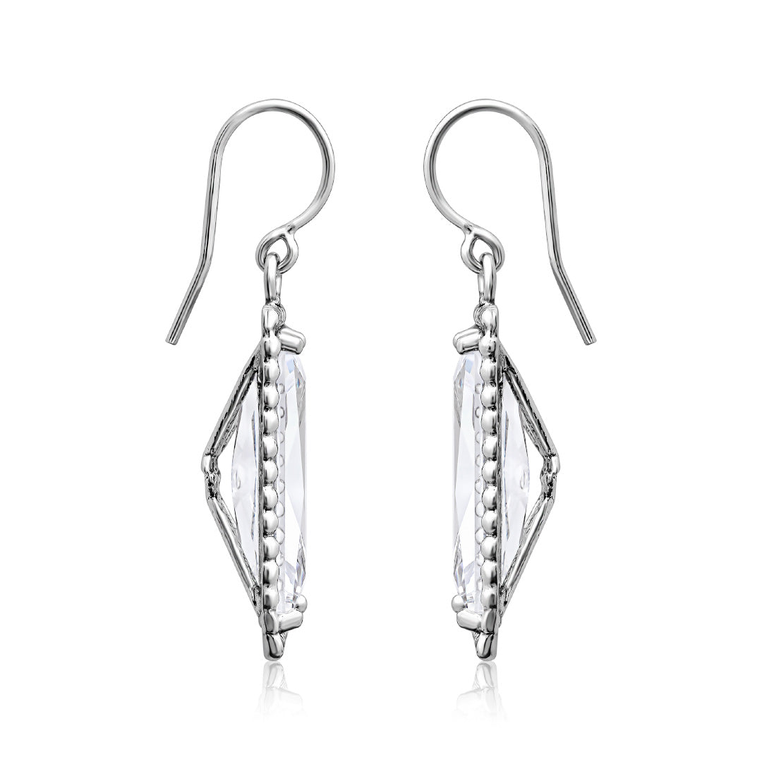 Orecchini a baguette in argento sterling con zirconi cubici