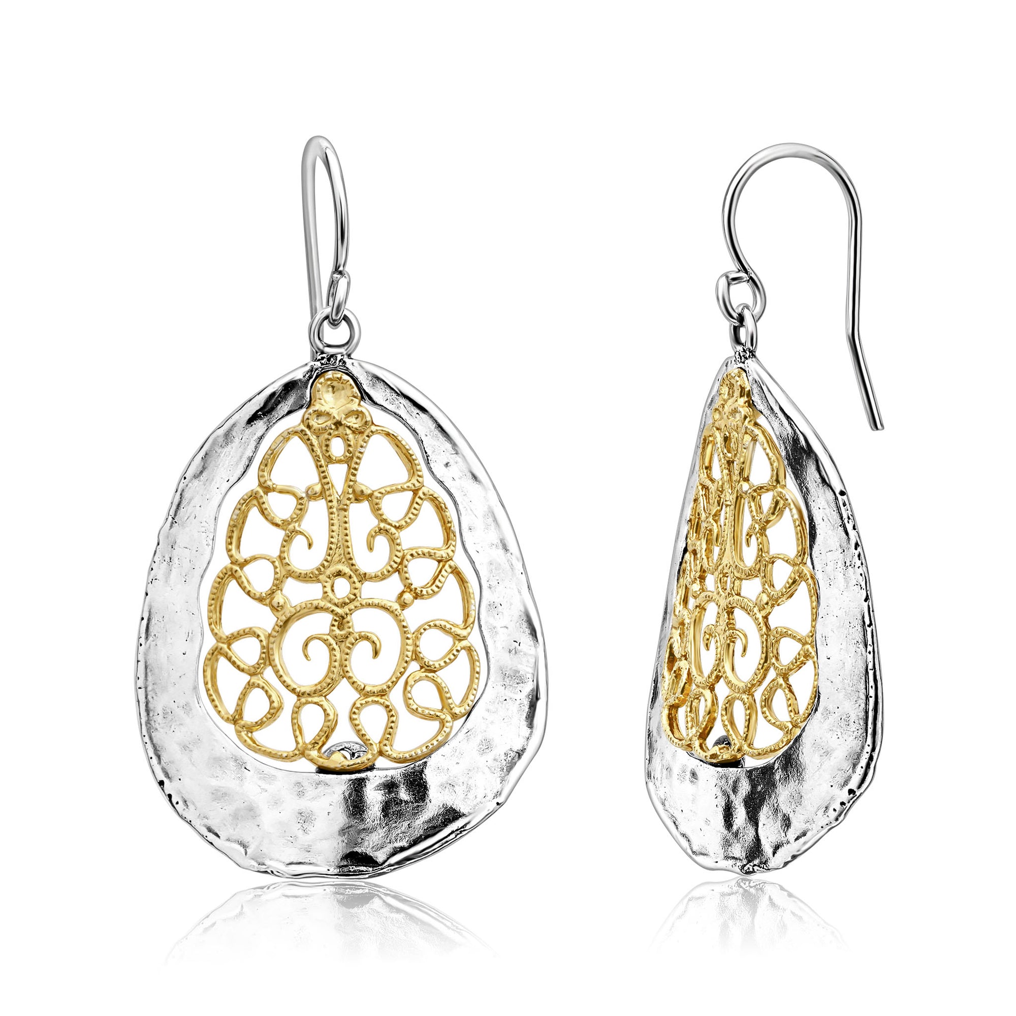 Mixed Metal Lace Earrings