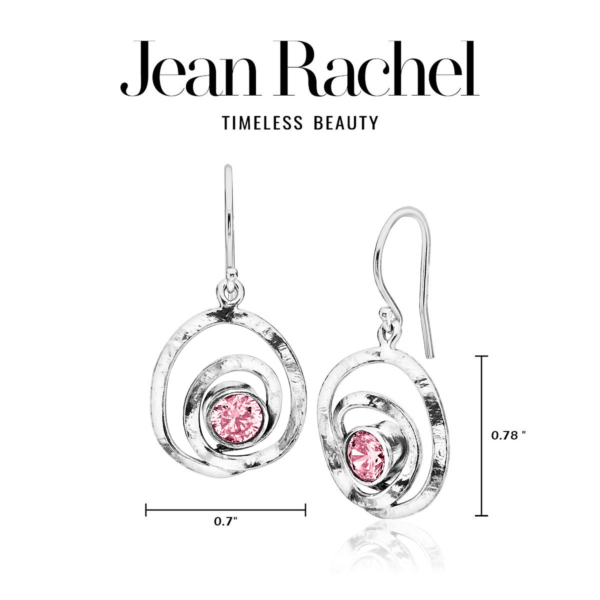 Artistic Sterling Silver Pink CZ Earrings