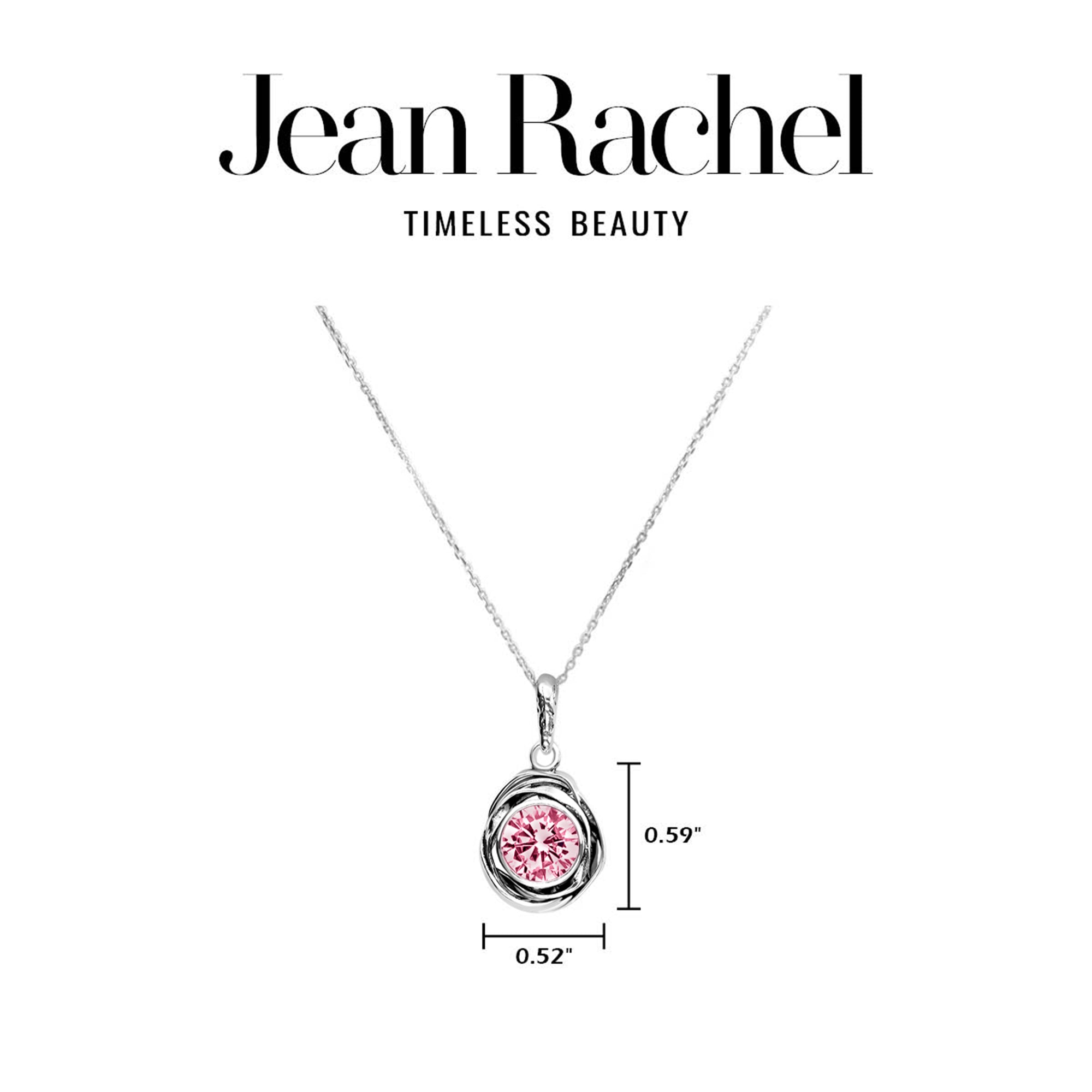 Collana con ciondolo in argento sterling con zirconia cubica rosa