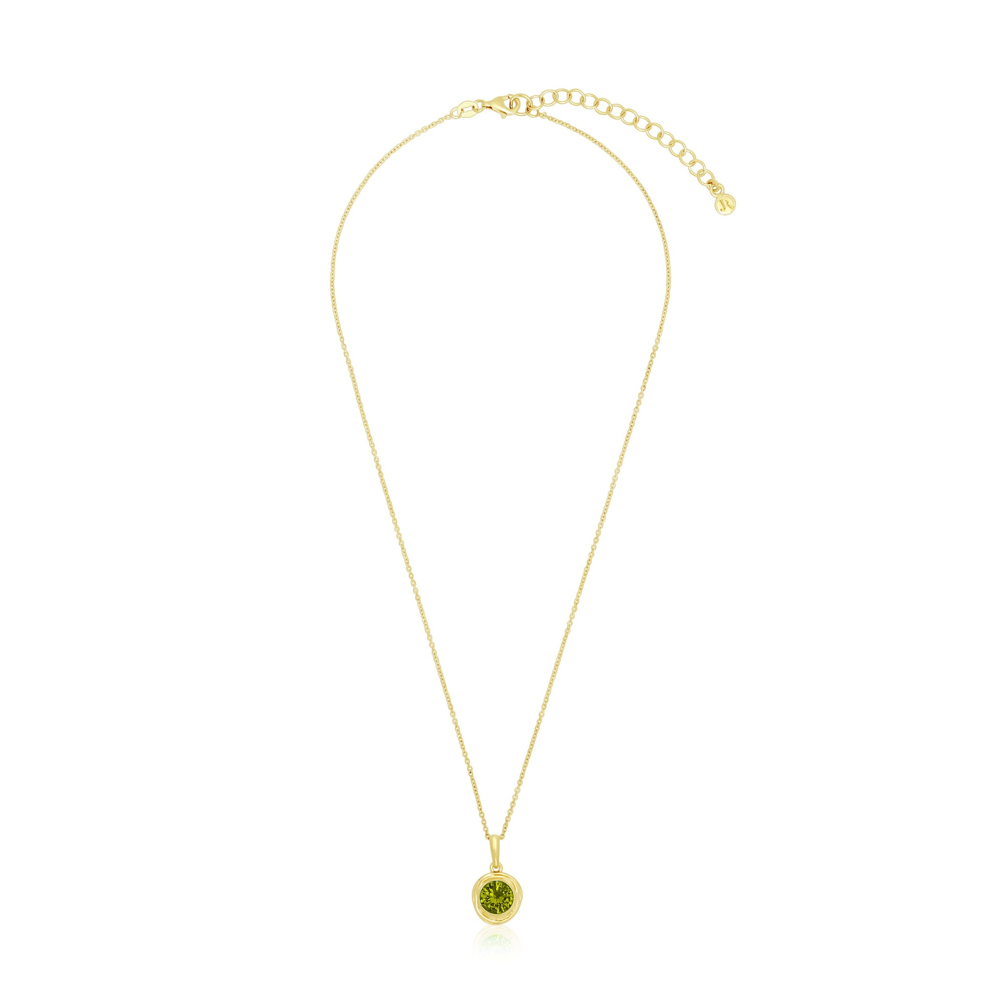 Collana in oro 14K su argento sterling con peridoto e zirconi cubici