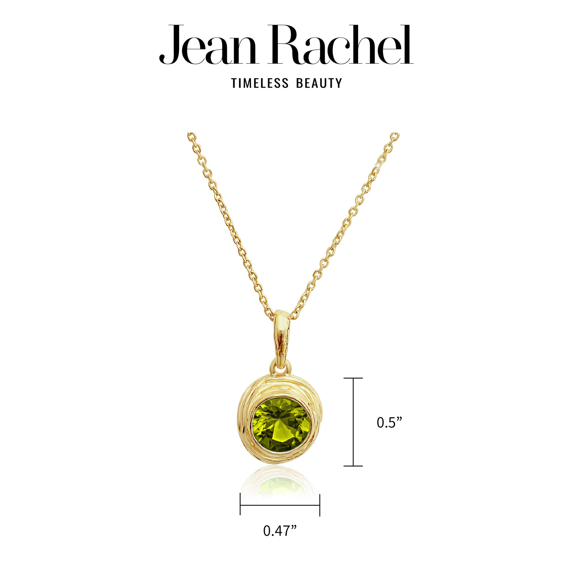 Collana in oro 14K su argento sterling con peridoto e zirconi cubici