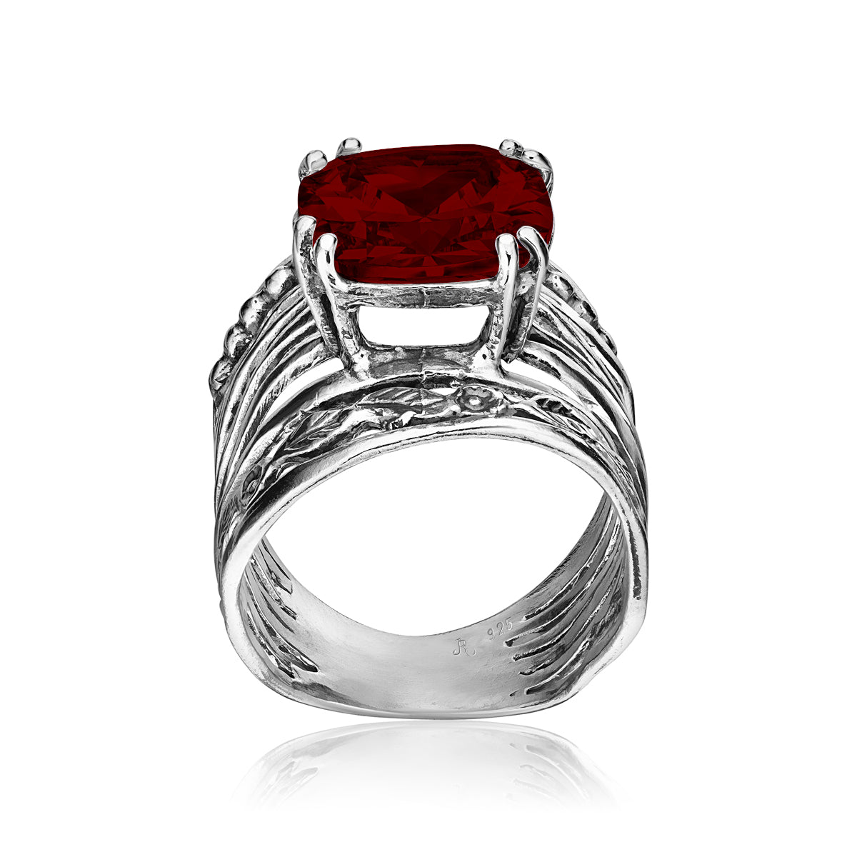 Blumenring aus Sterlingsilber mit Zirkonia