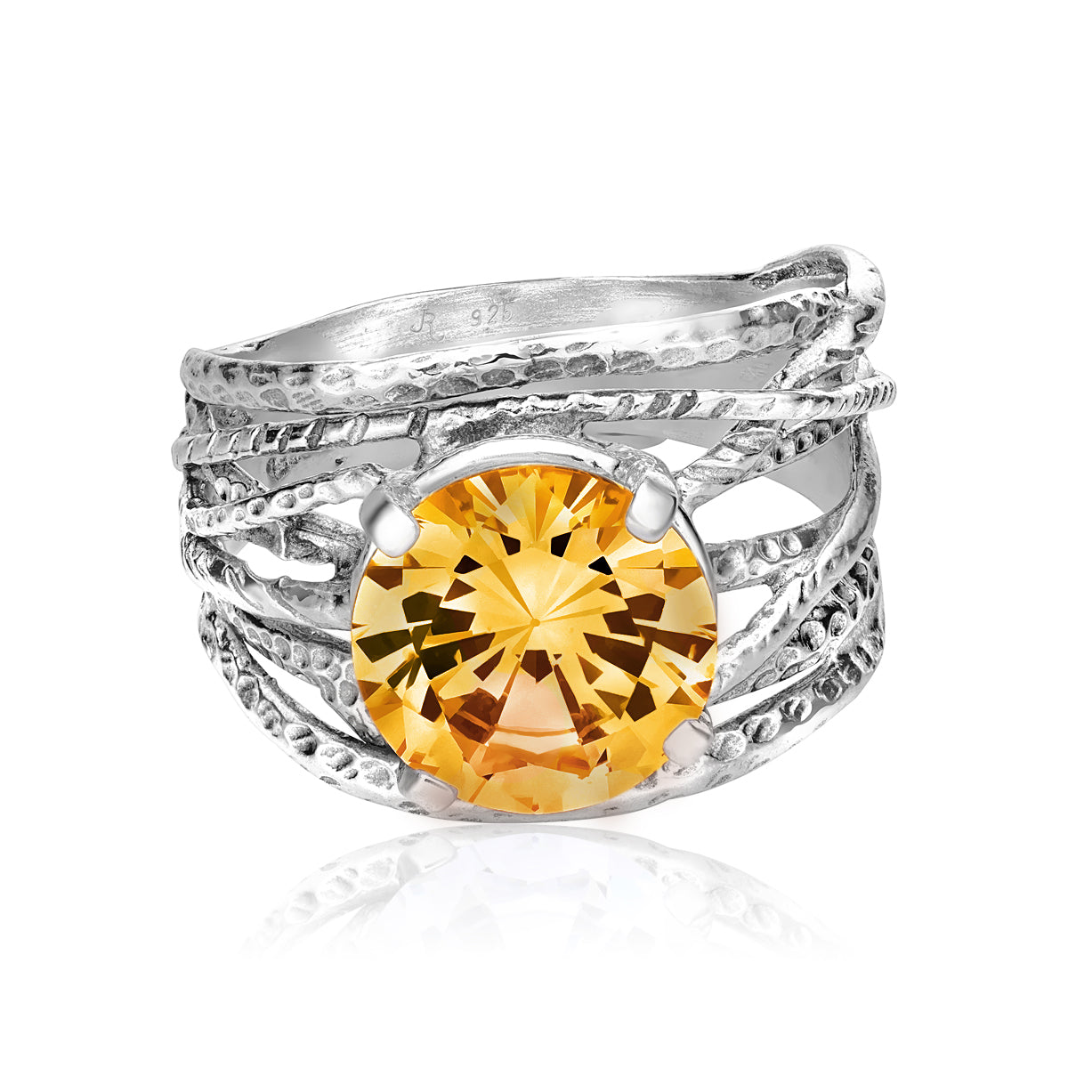 Wickelring aus Sterlingsilber mit Zirkonia