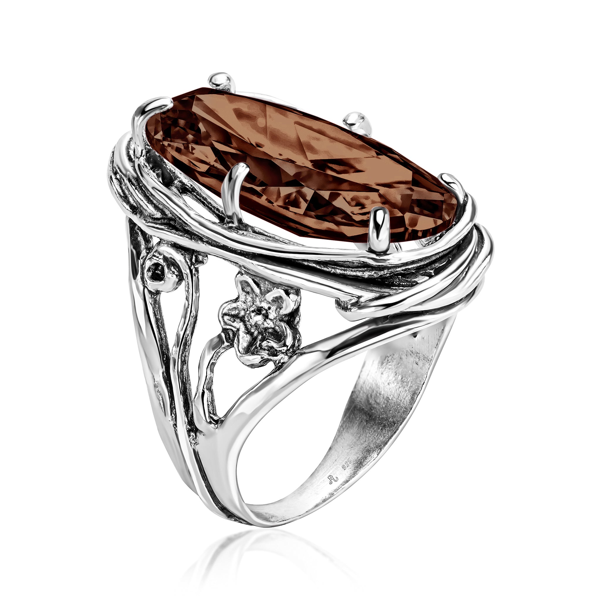 [韓国人気ジュエリー] nff Silver Radience Ring Grey Amazon.com: Eternity Wave Surf Fashion Polished Ring New 925