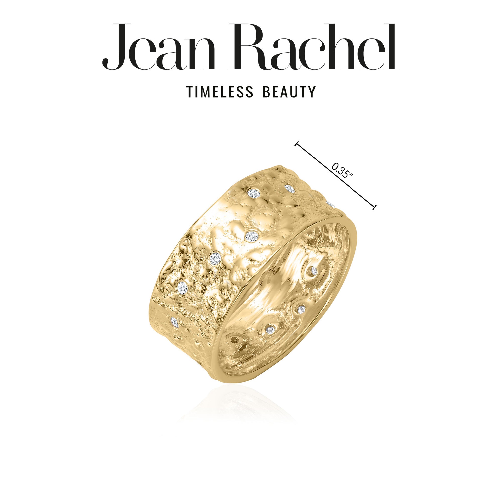 Anello dell'eternità in oro 14K con diamanti sparsi