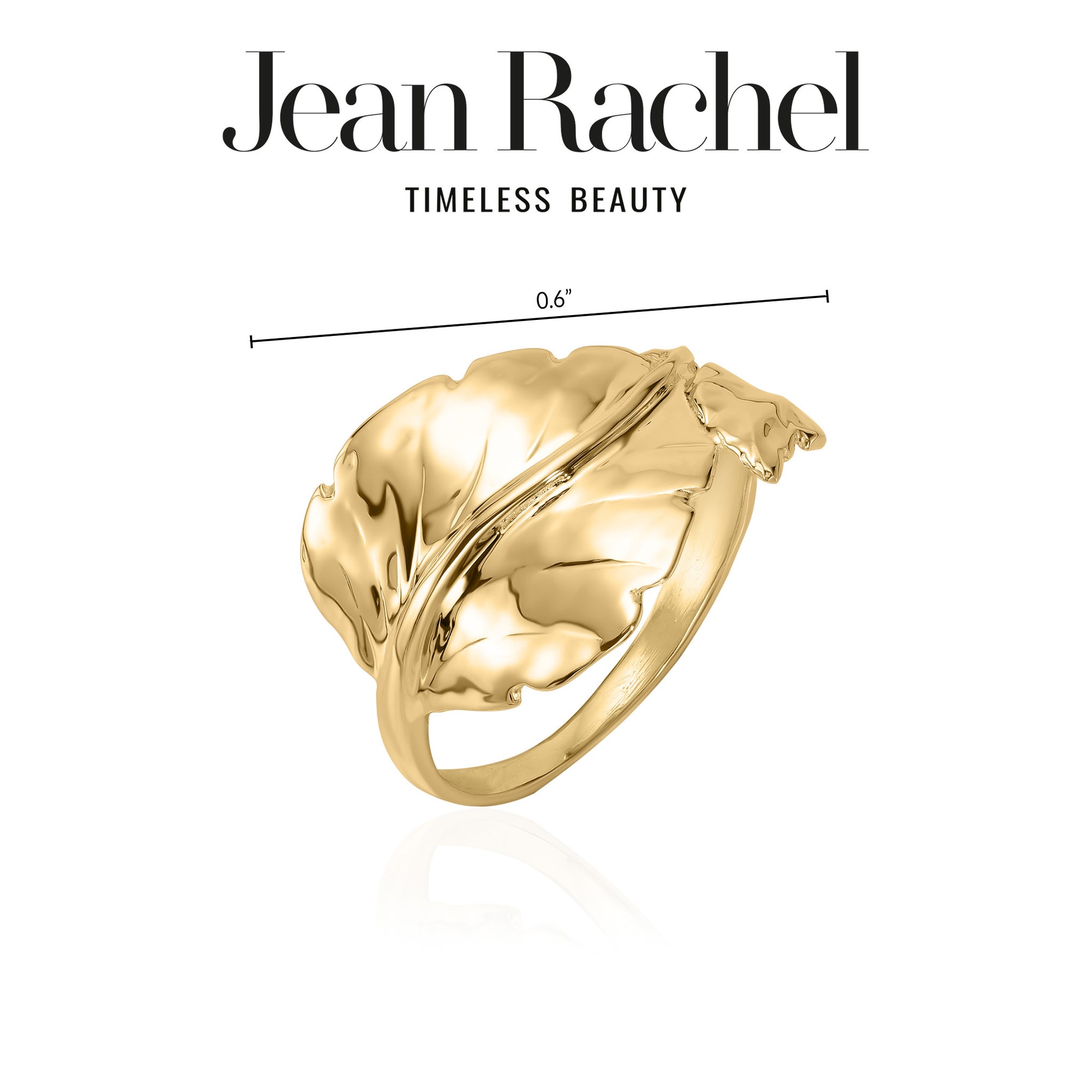 Anello foglia oro 14K