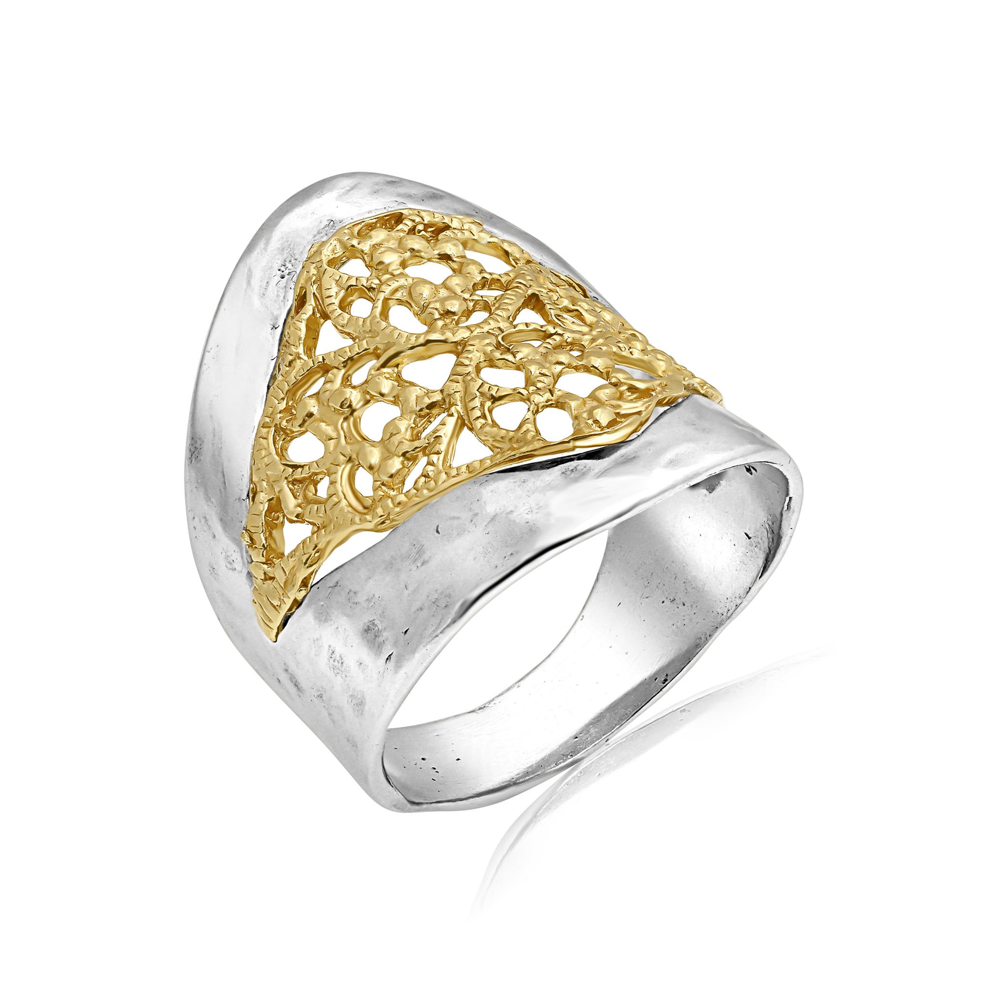 Mixed Metal Lace Ring