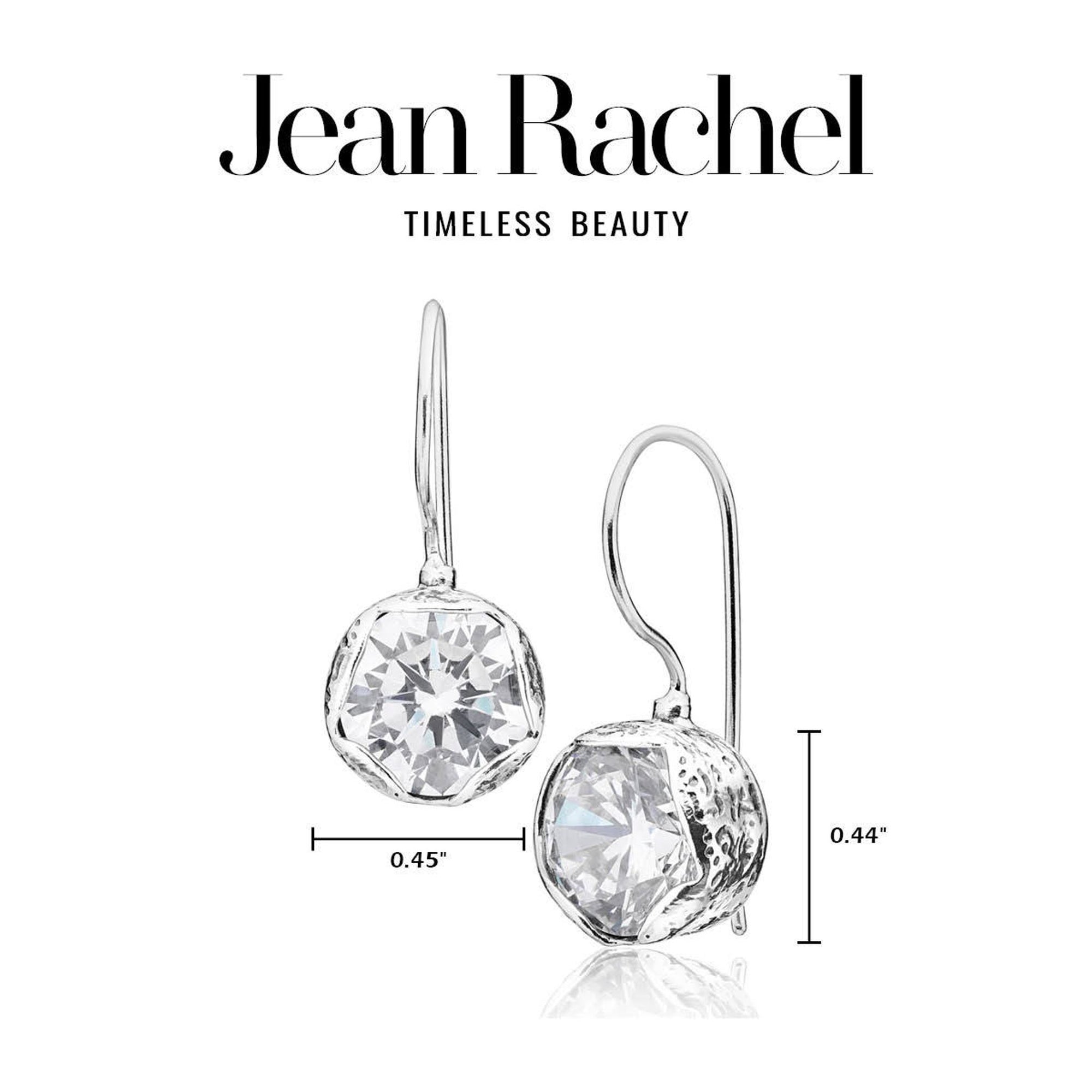 Sterling Silver CZ Dangle Earrings
