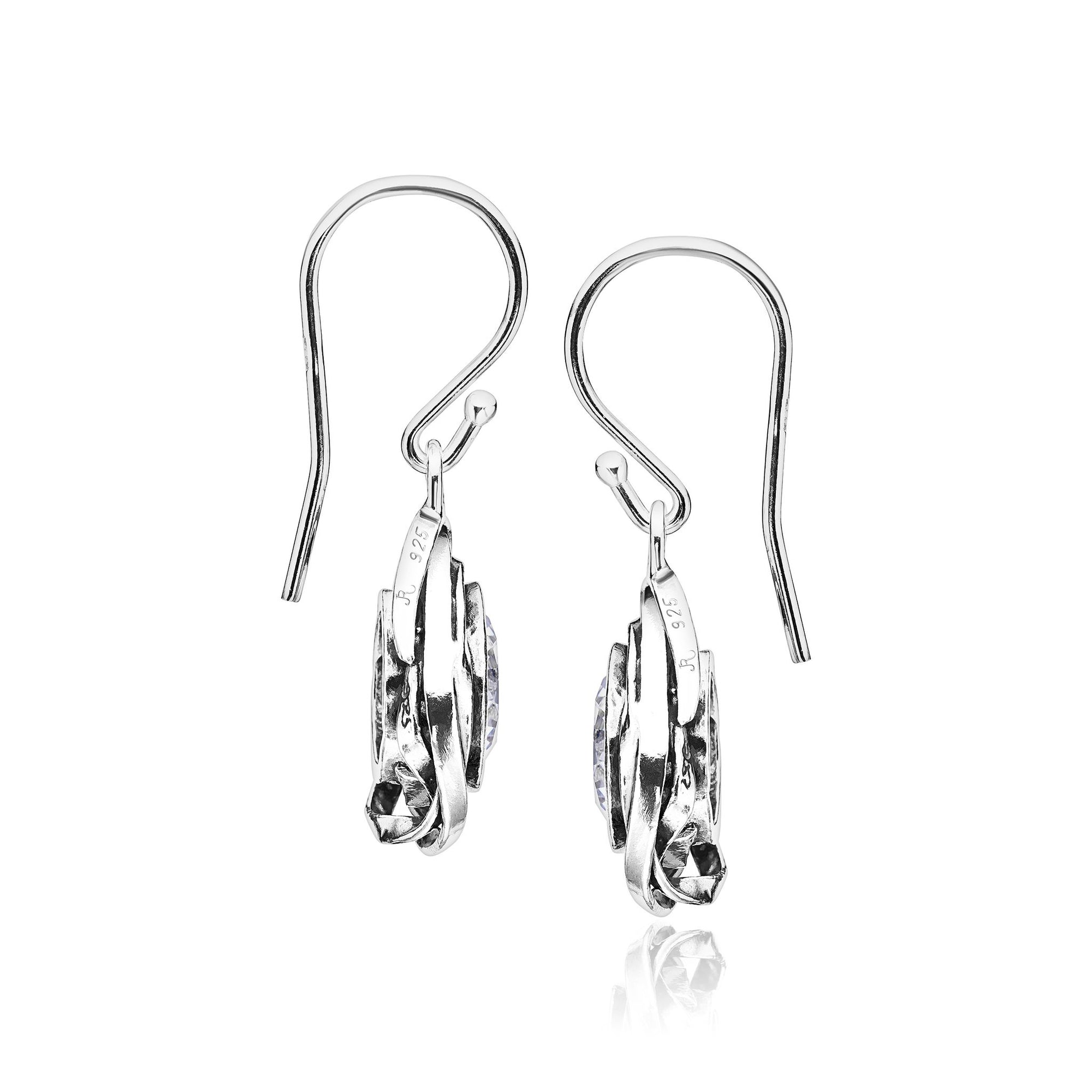 Tropfenohrringe aus Sterlingsilber mit Zirkonia