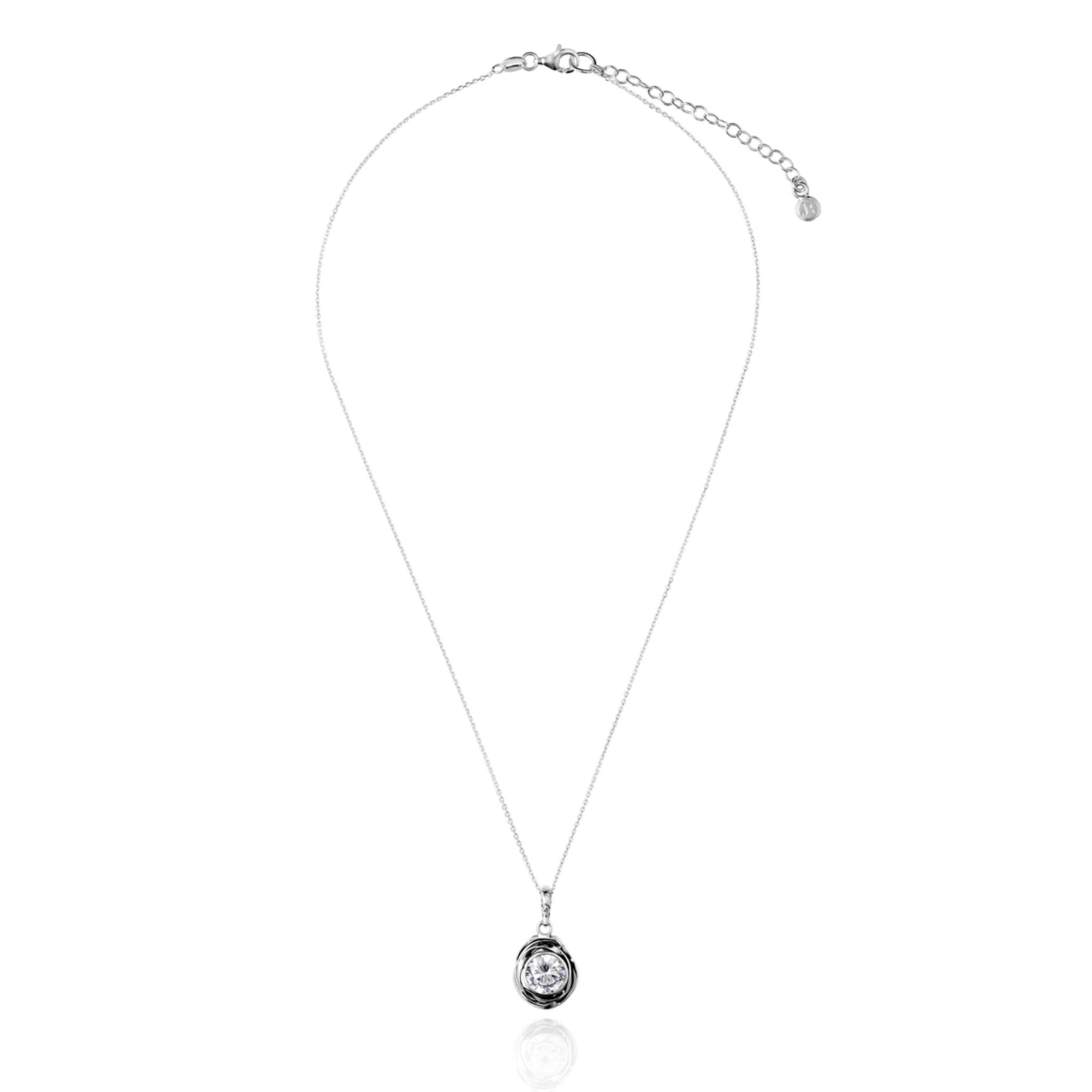 Collana con ciondolo in argento sterling e zirconia cubica