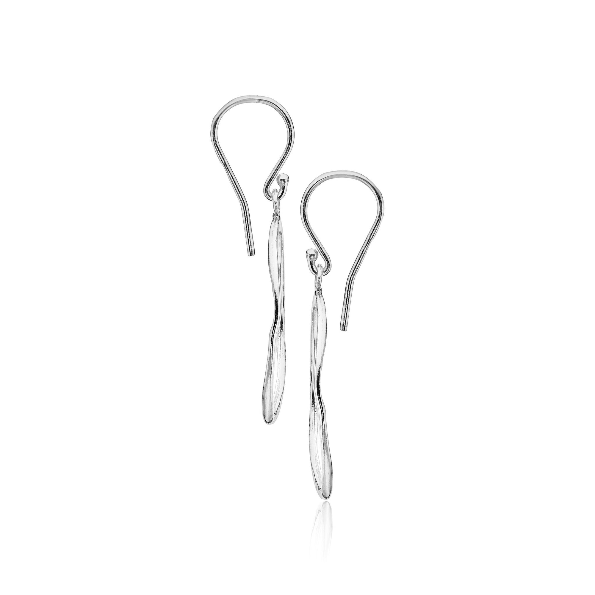 Offene Kreis-Ohrhänger aus Sterlingsilber