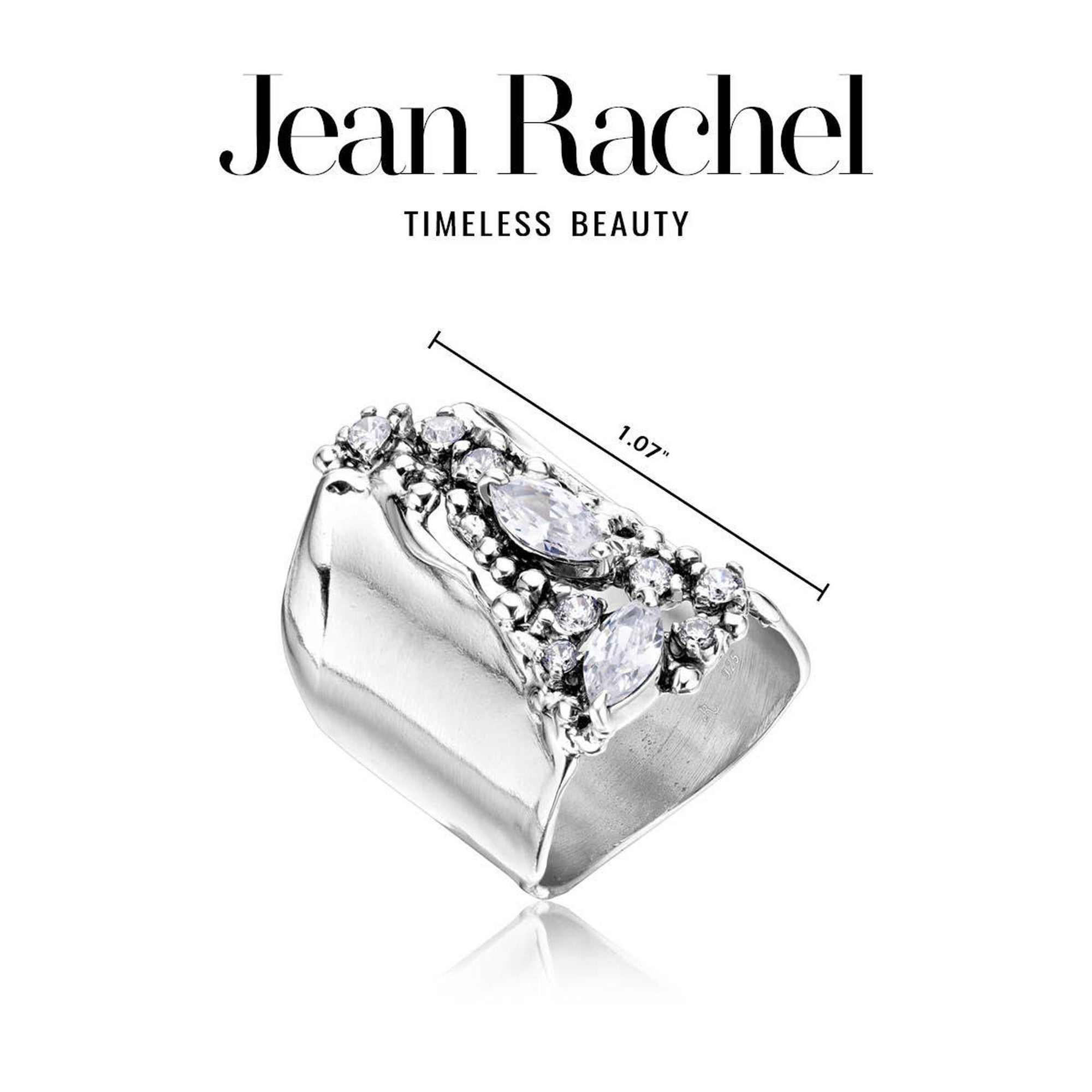 Anello scudo in argento sterling con zirconi cubici