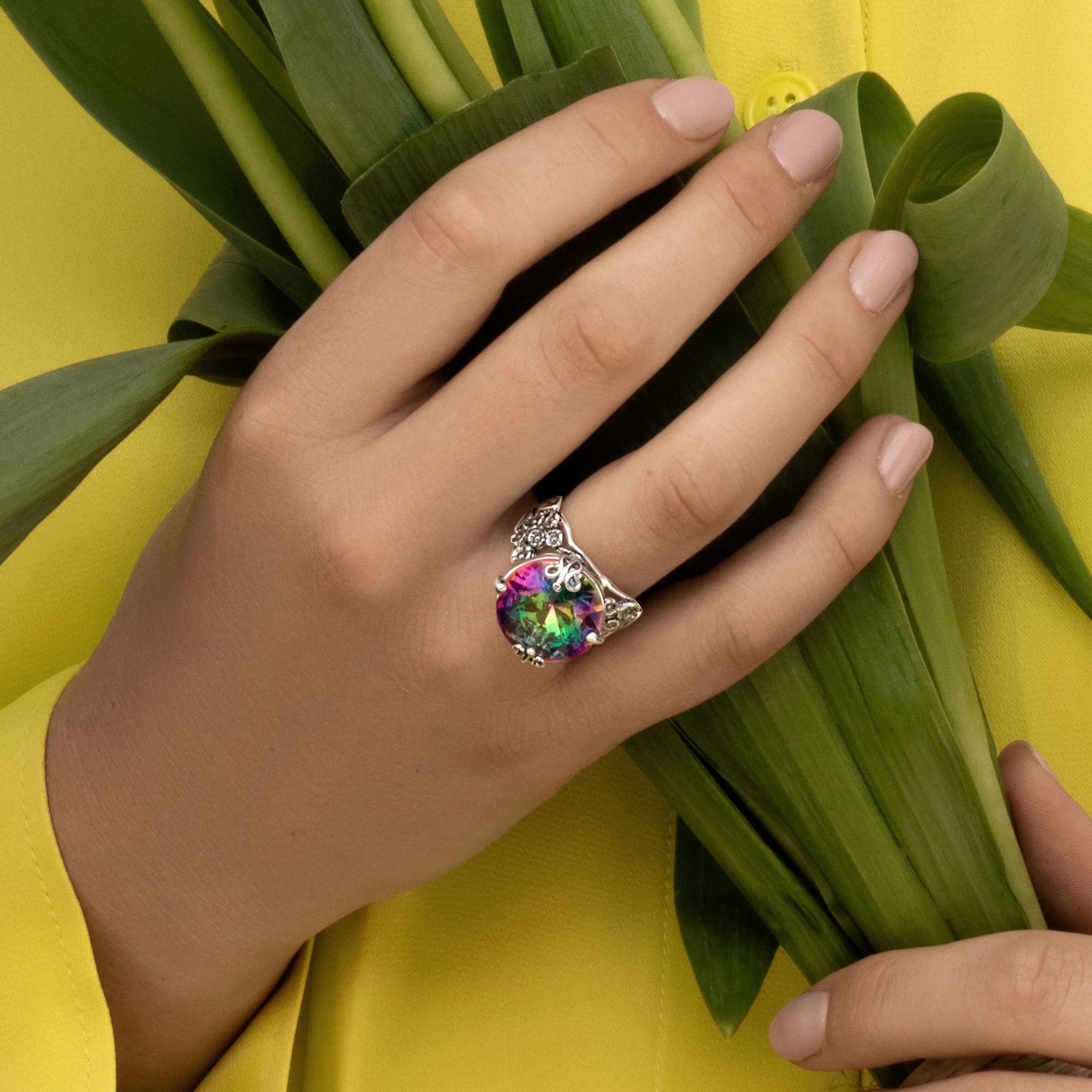 Sterling Silver Floral Ring