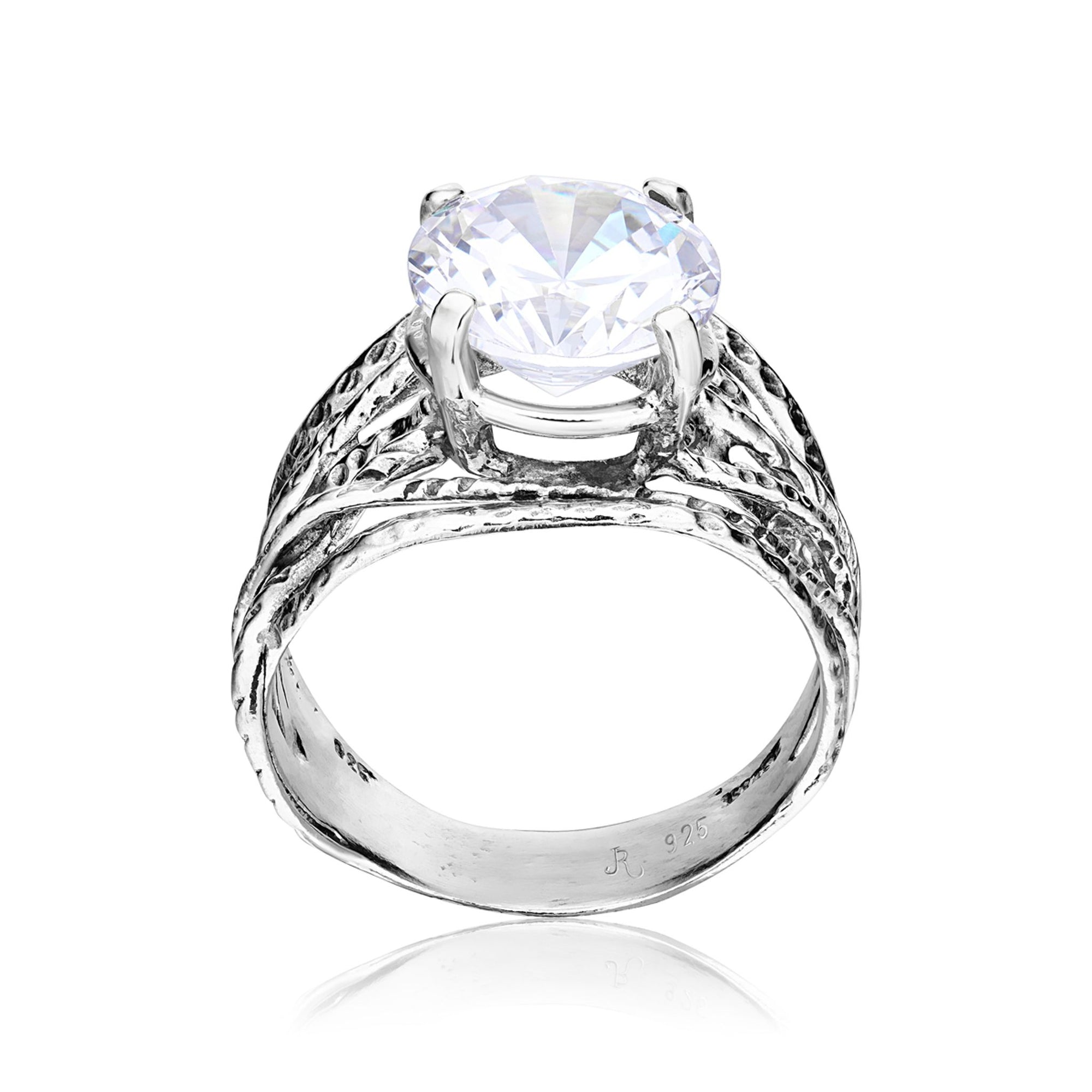 Anello avvolgente in argento sterling con zirconi cubici