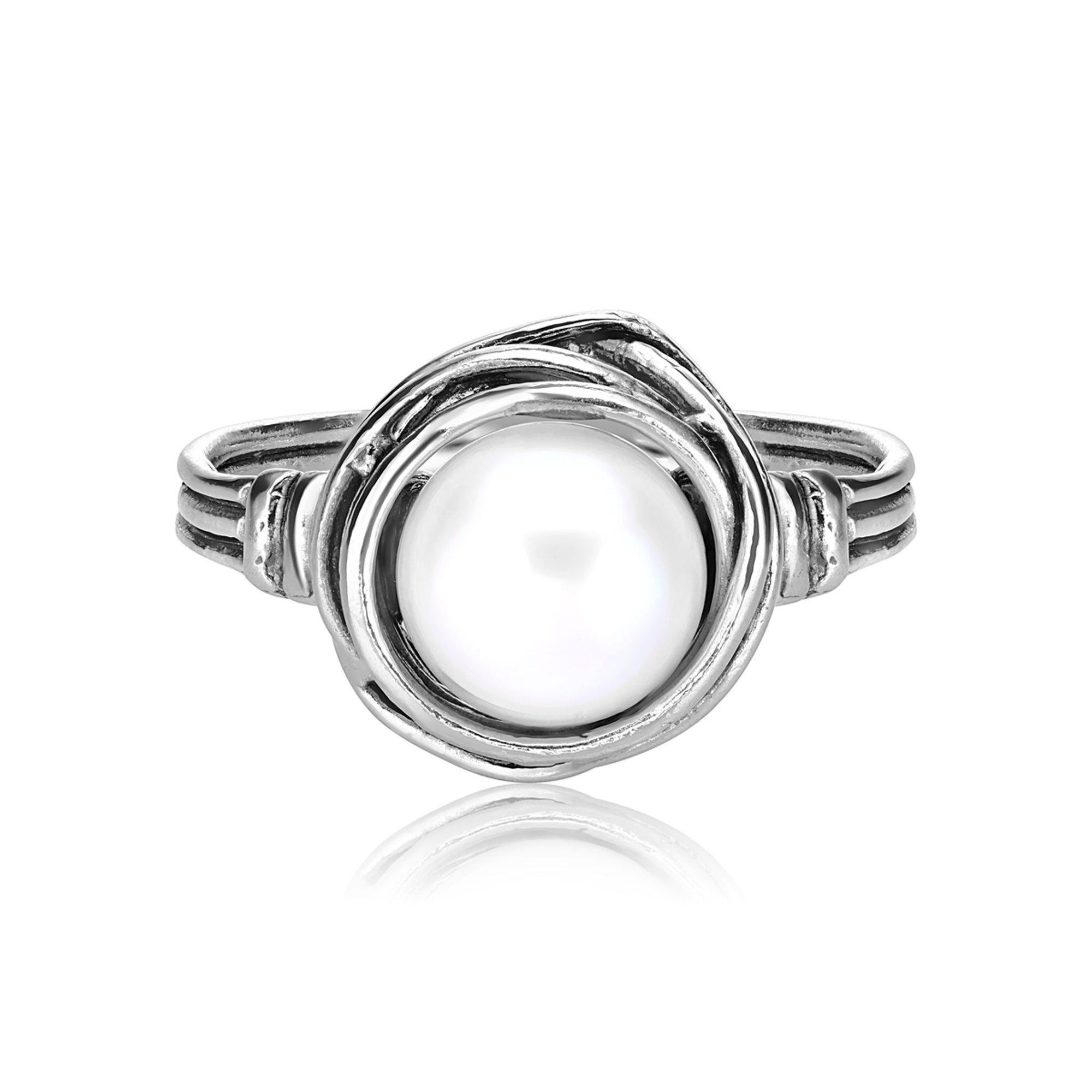 Sterling Silber Süßwasserperlen Ring