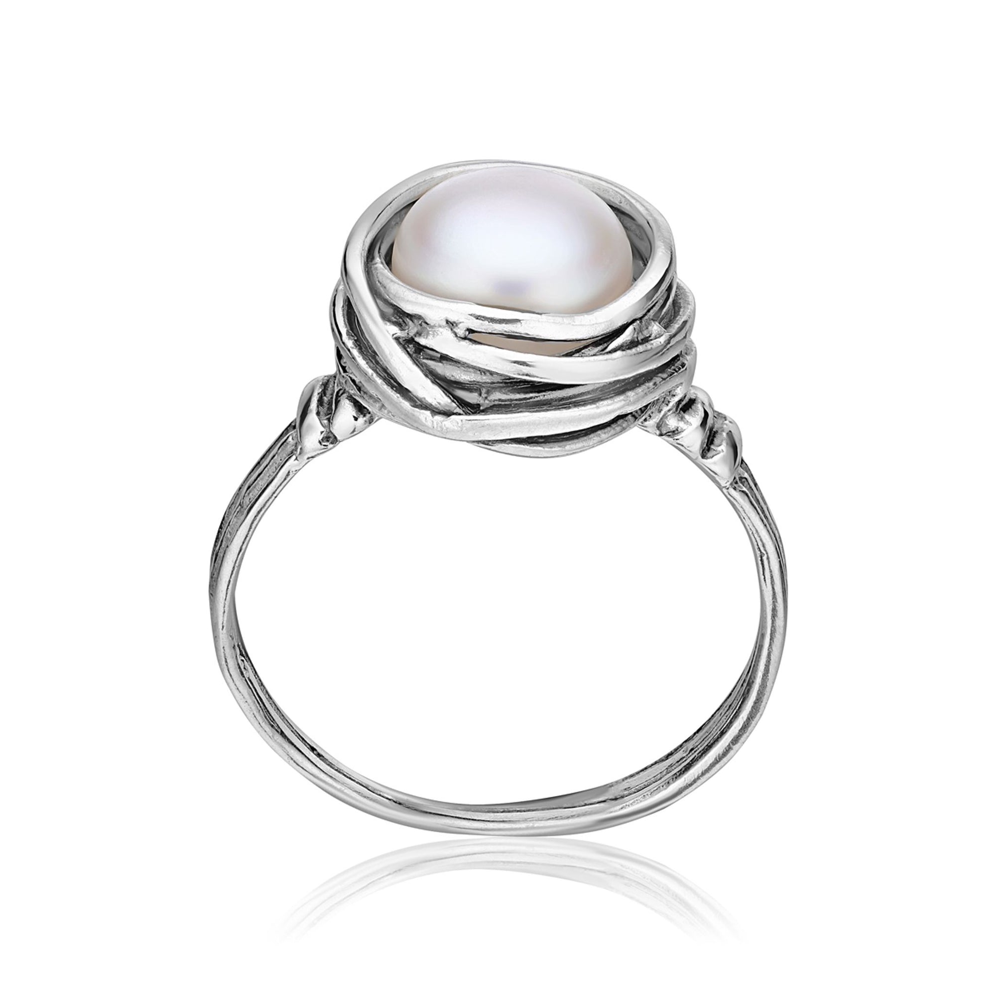 Sterling Silber Süßwasserperlen Ring