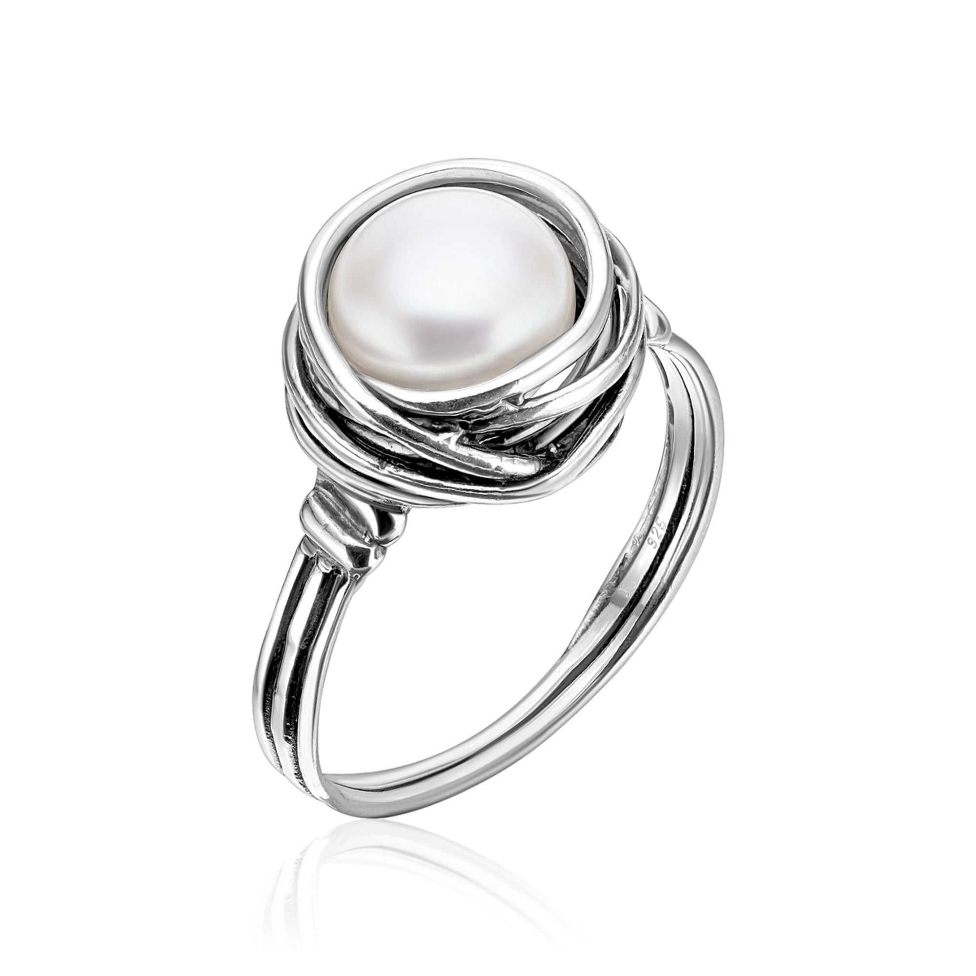 Sterling Silber Süßwasserperlen Ring