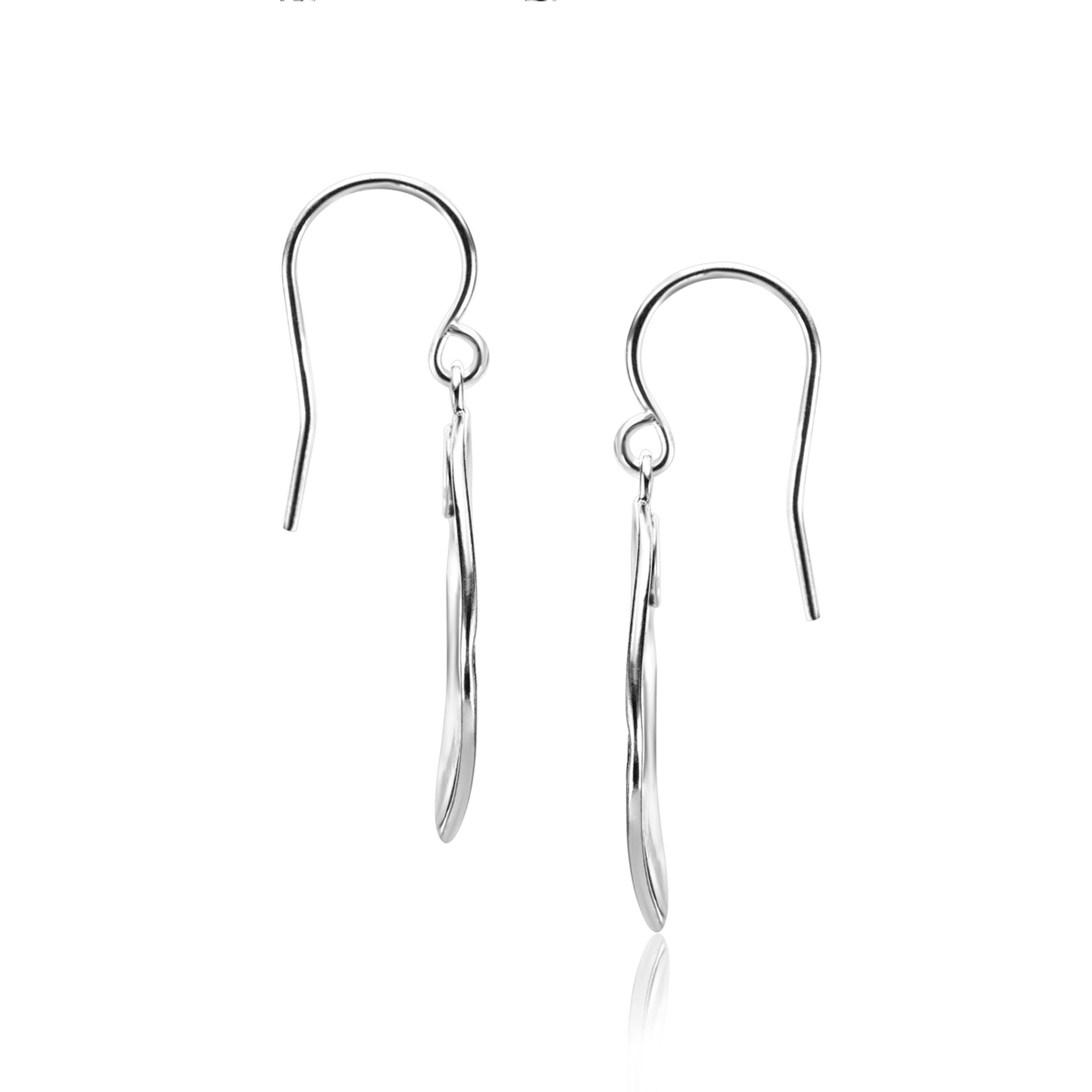 Orecchini pendenti con disco grande in argento sterling