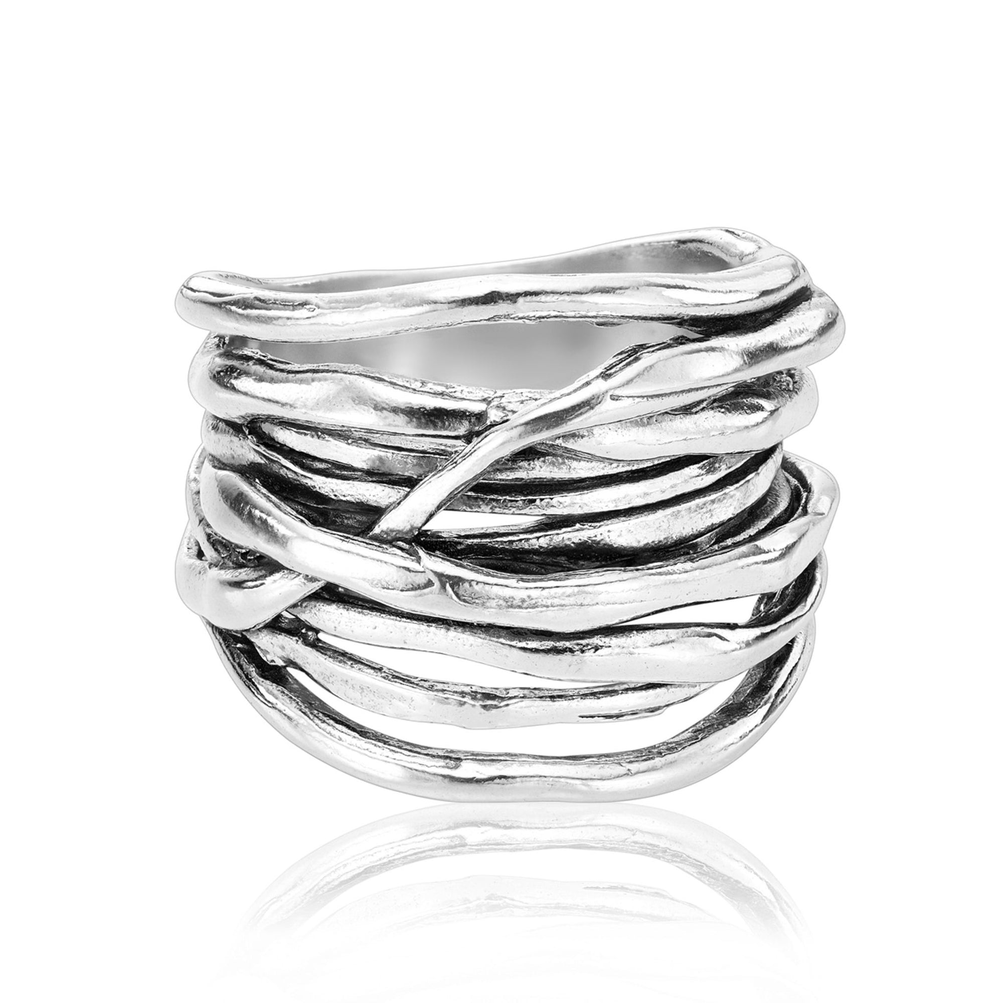 Drahtwickelring aus Sterlingsilber