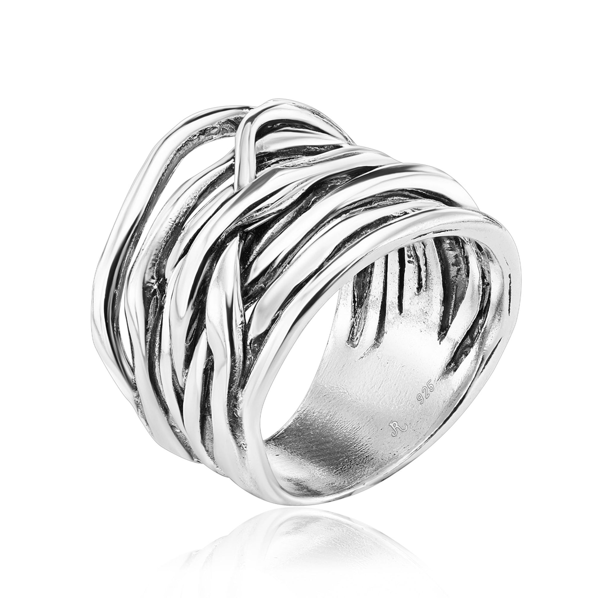 Drahtwickelring aus Sterlingsilber