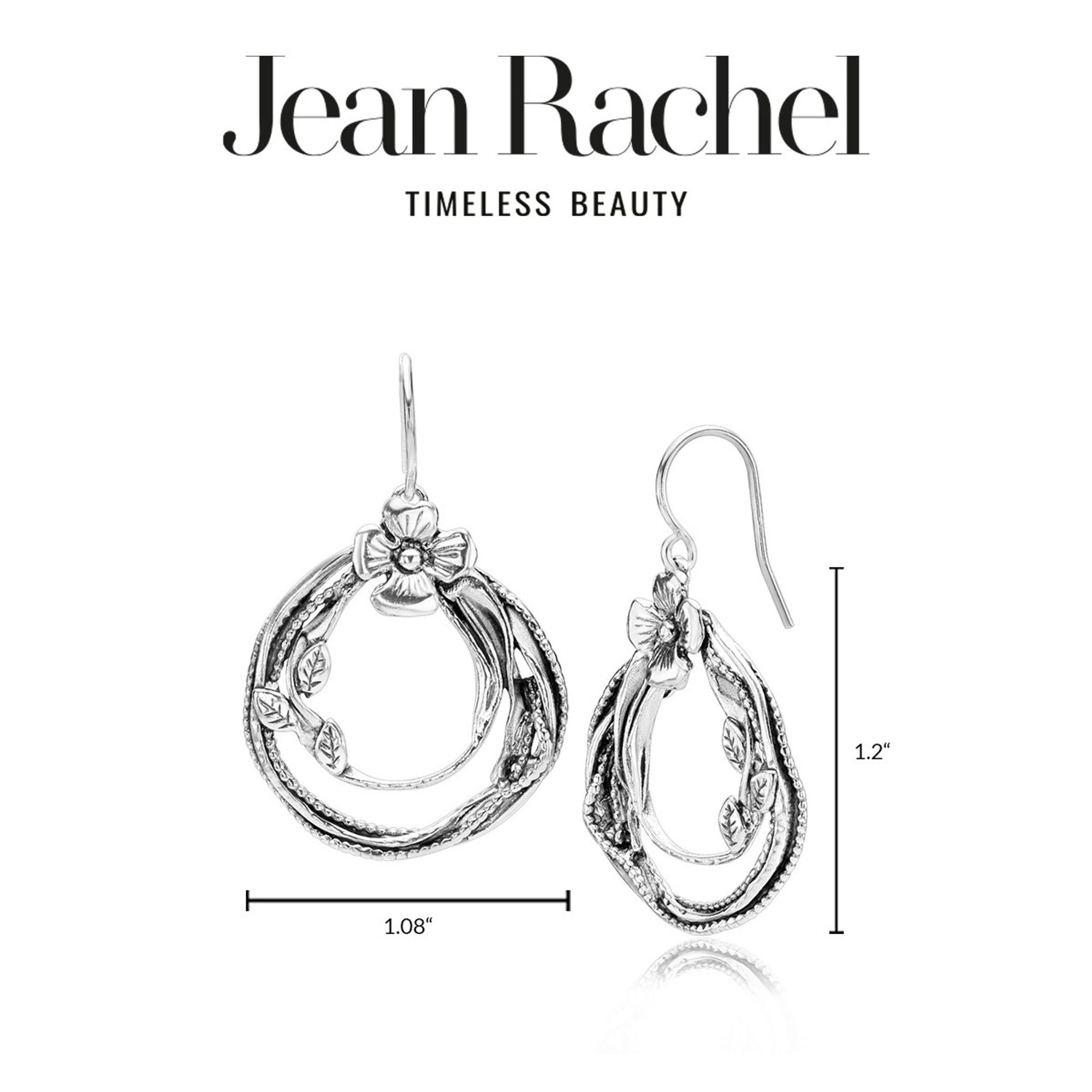 Sterling Silver Floral Wire Wrap Earrings