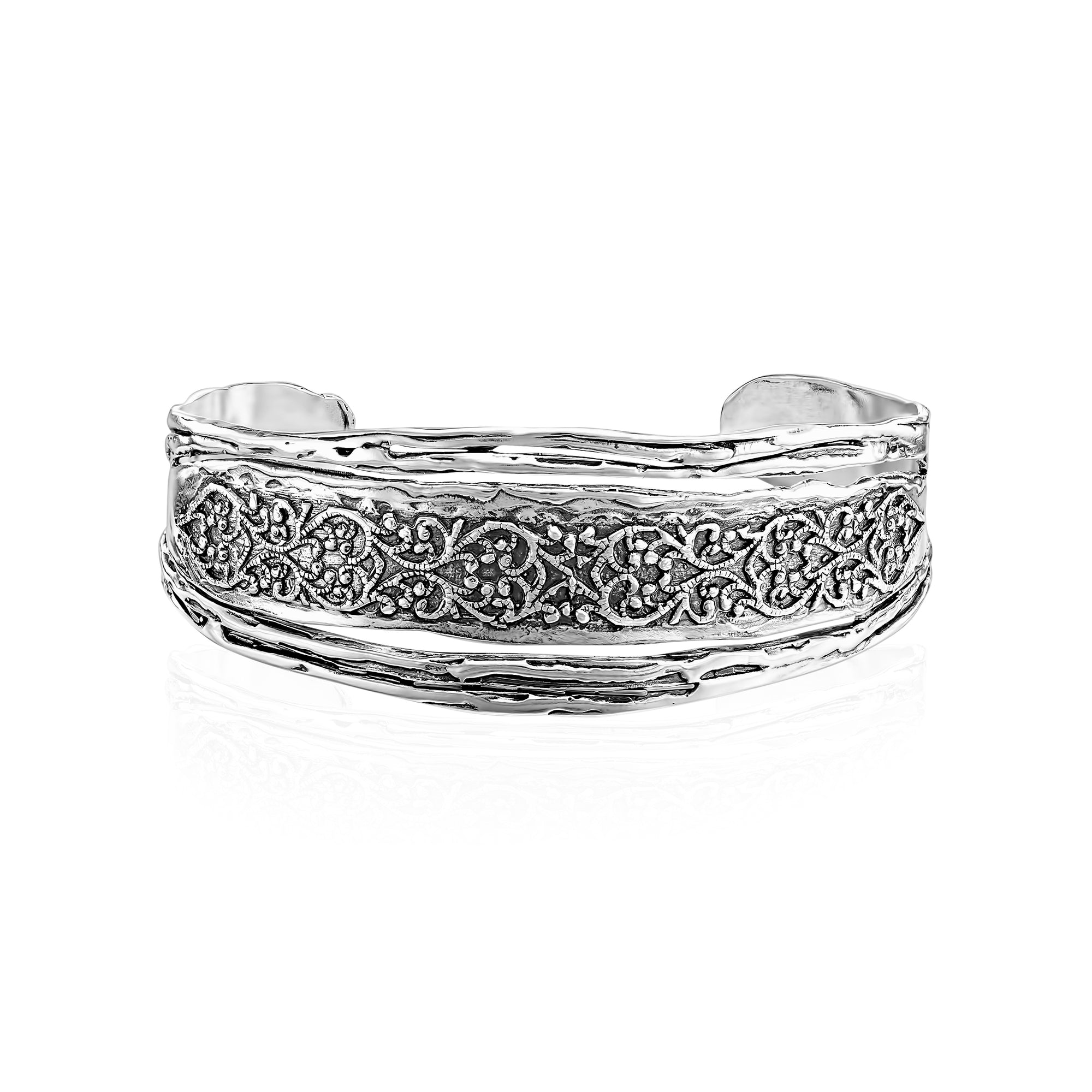 Sterling Silver Lace Cuff Bracelet