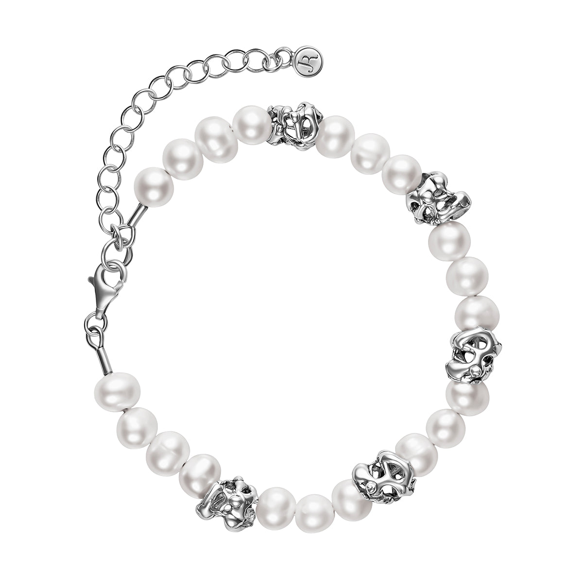 Sterling Silver Pearl Beaded Bracelet