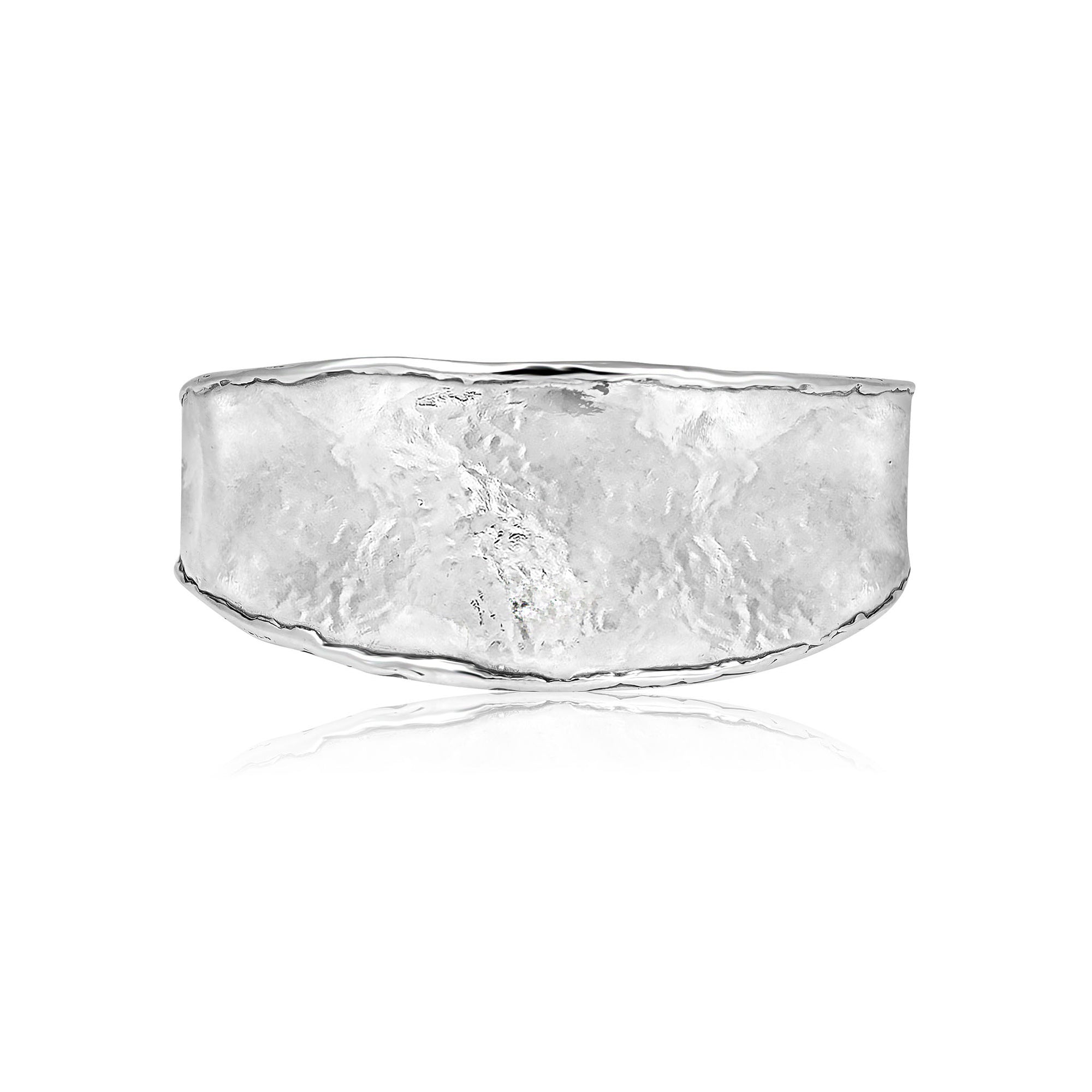 Bracciale rigido floreale in argento sterling