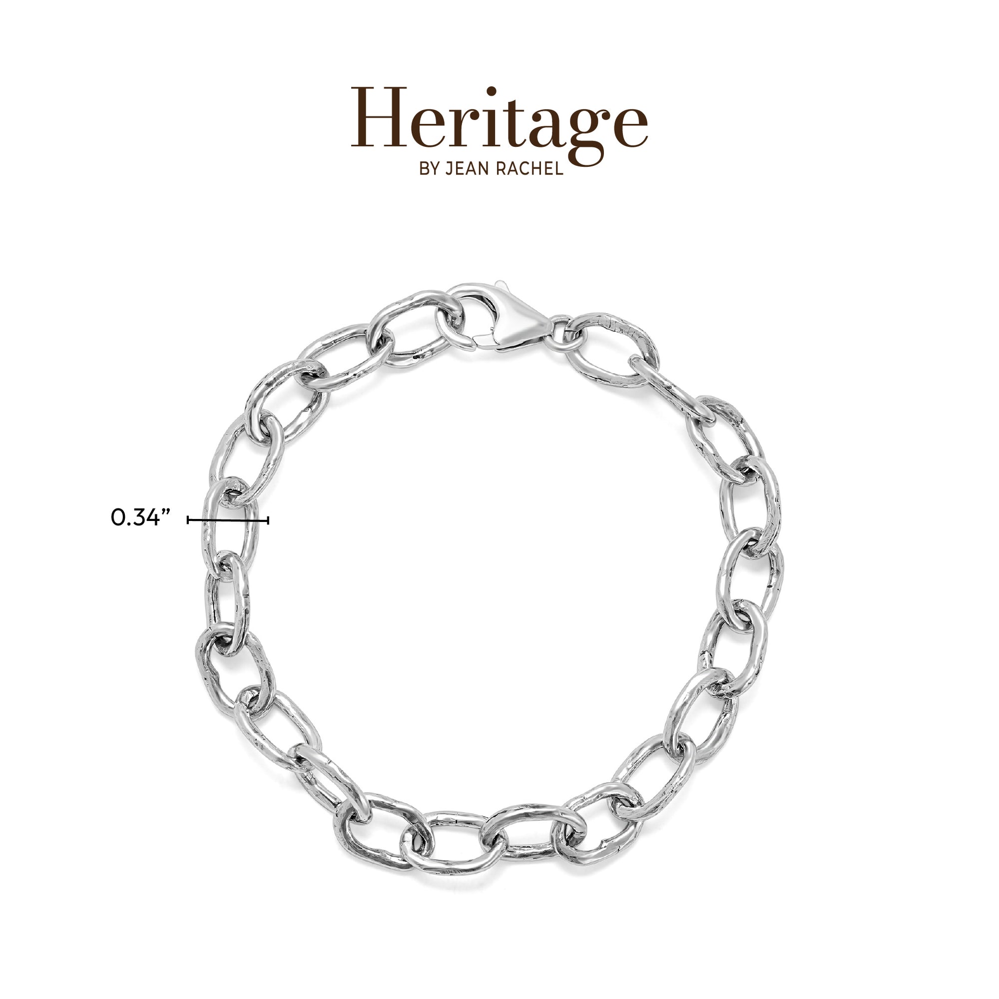 Sterling Silver Wide Link Chain Bracelet