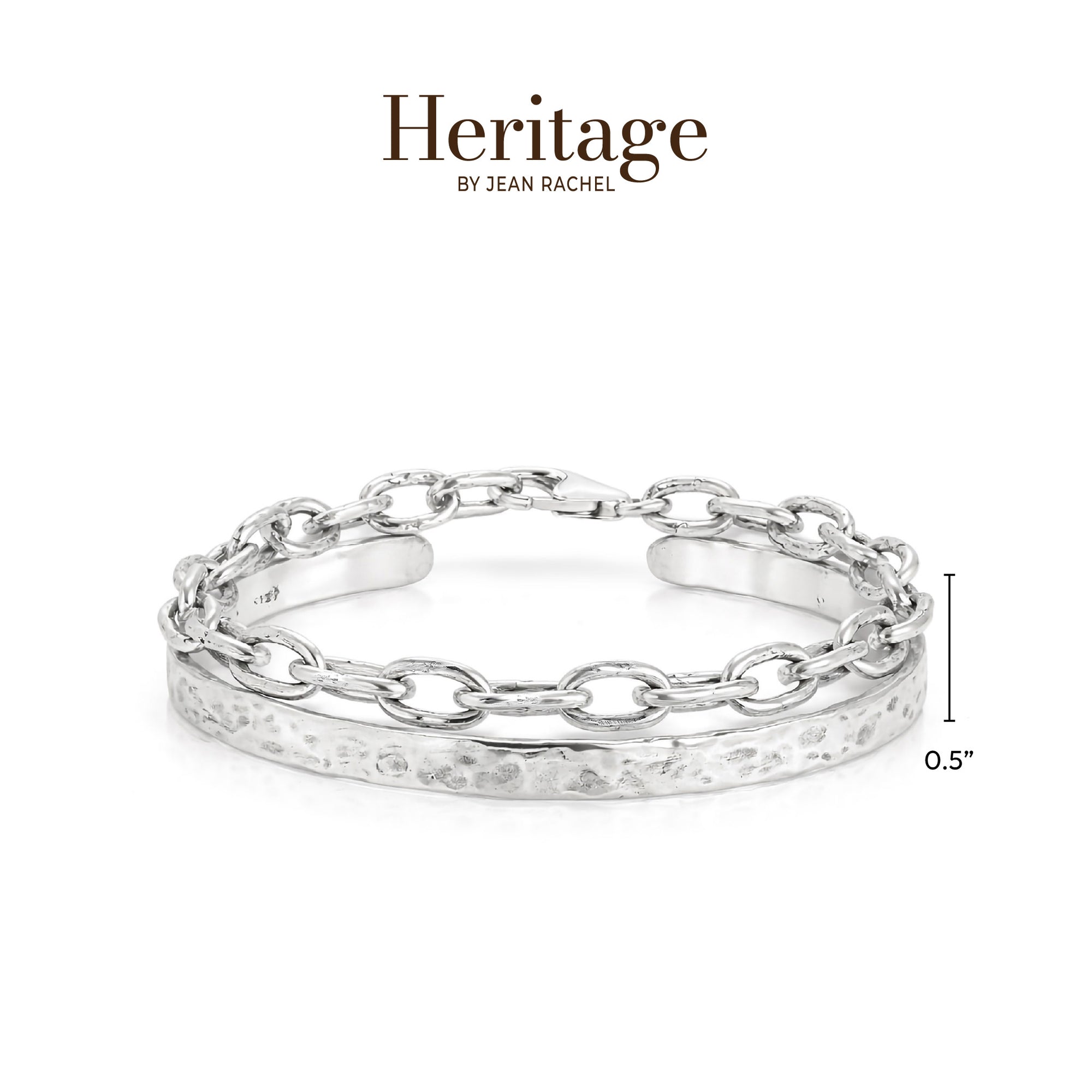 Bracciale rigido floreale in argento sterling