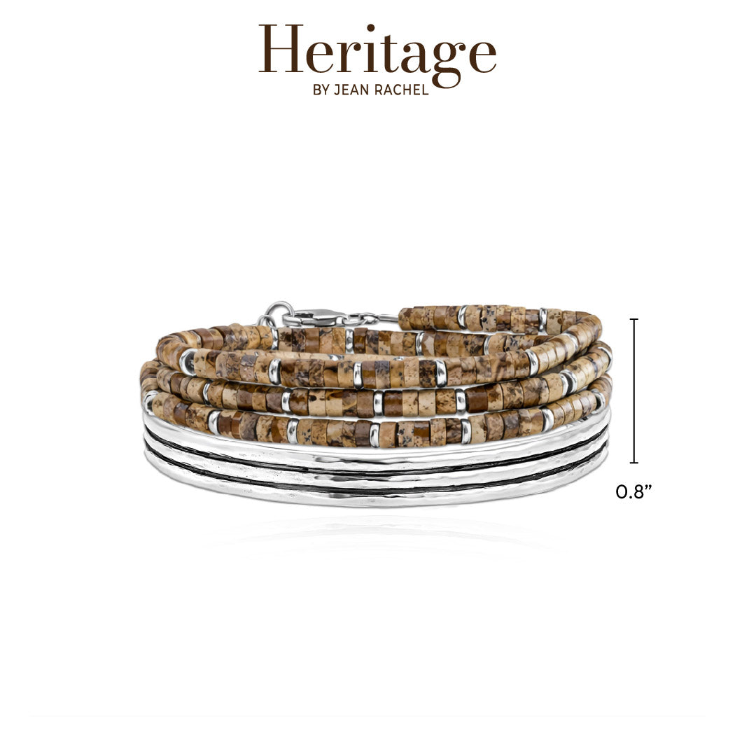 Manschettenarmband aus Sterlingsilber mit Blumenmuster