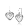 Sterling Silver Hammered Heart Earrings