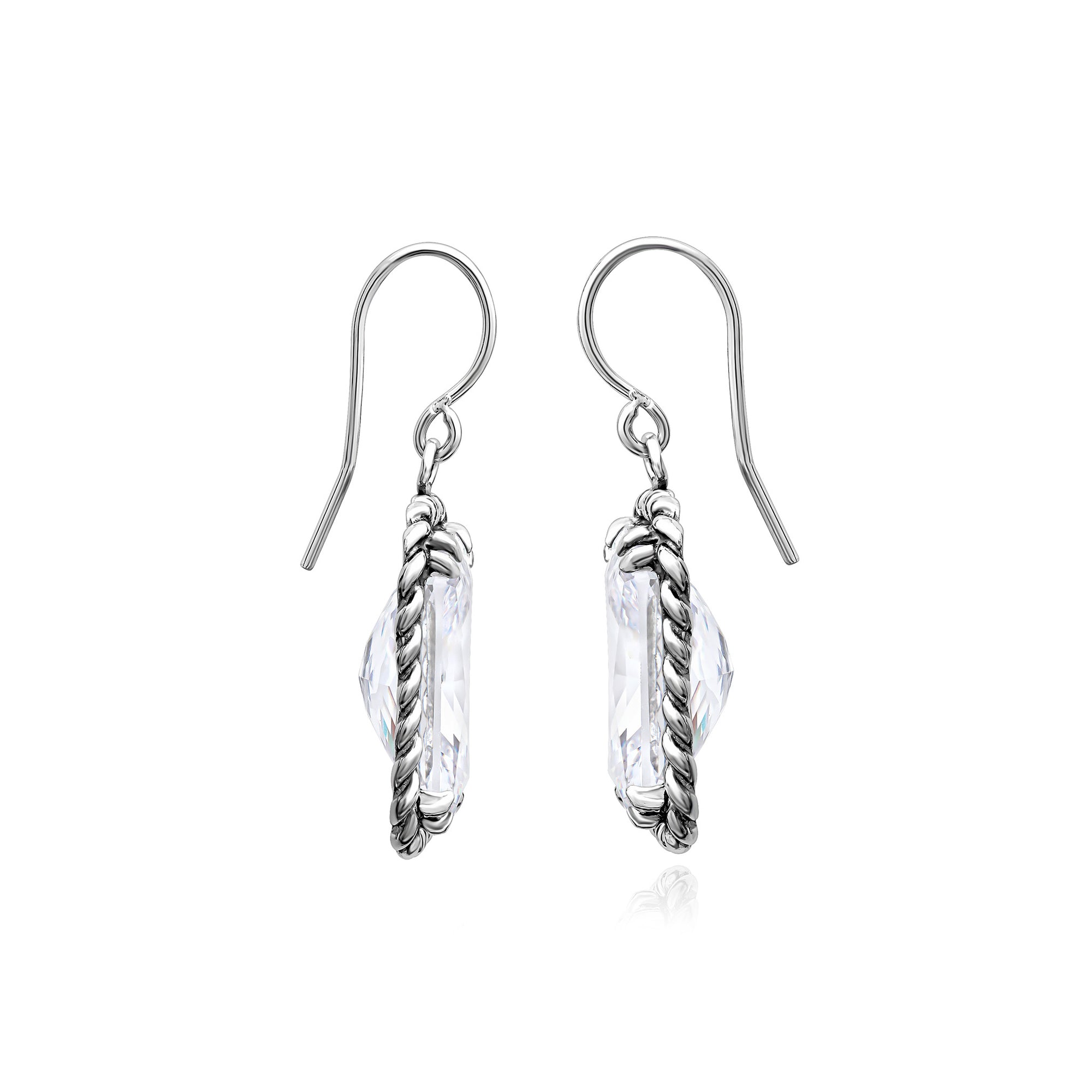 Orecchini a cerchio con diamanti CZ con zirconi bianchi Joyeria 5A europei orecc Orecchini a cerchio con diamanti CZ con zirconi bianchi Joyeria 5A europei orecc