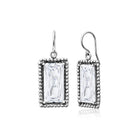 Orecchini a baguette in argento sterling con zirconi cubici