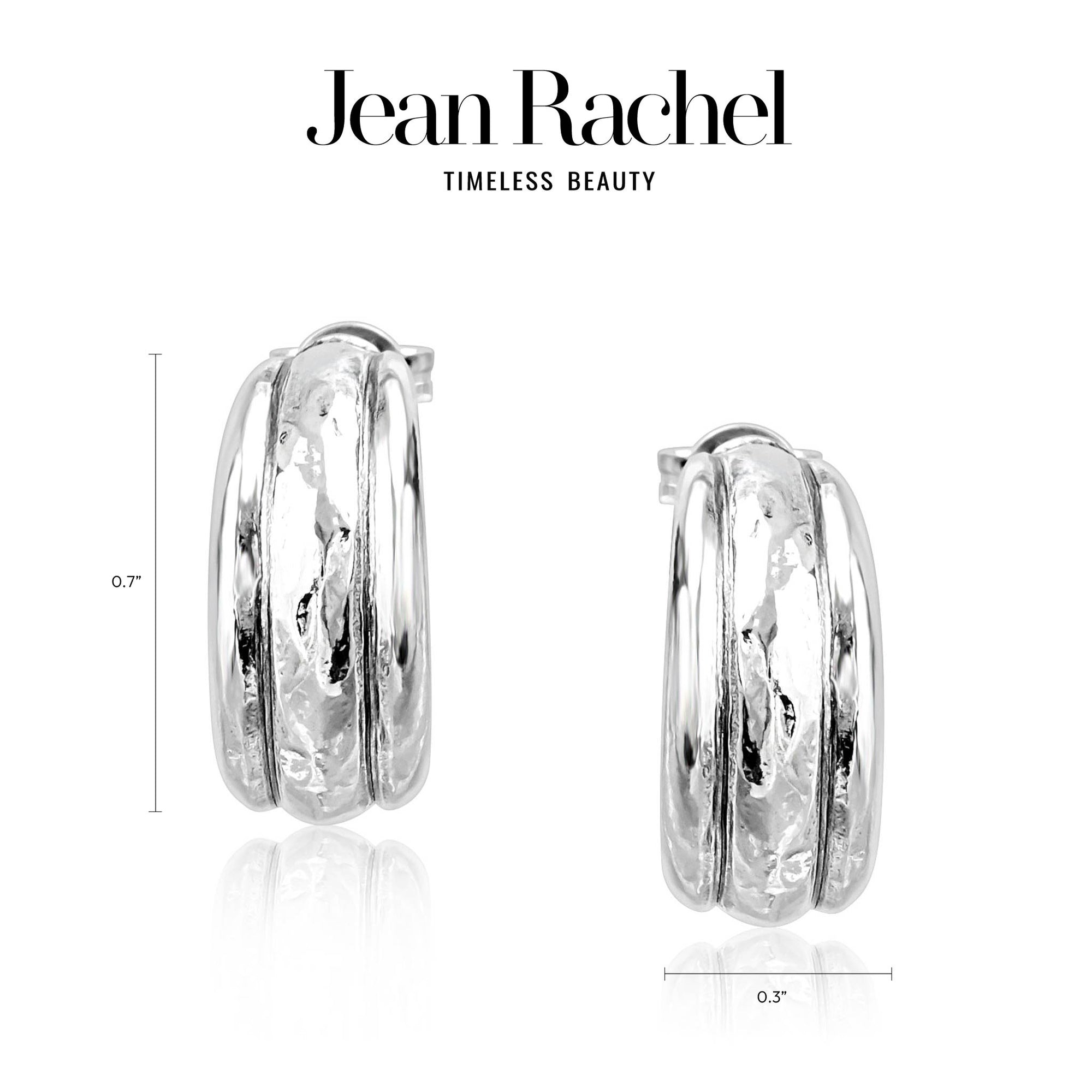 Sterling Silver Small Bold Dome Hoop Earrings