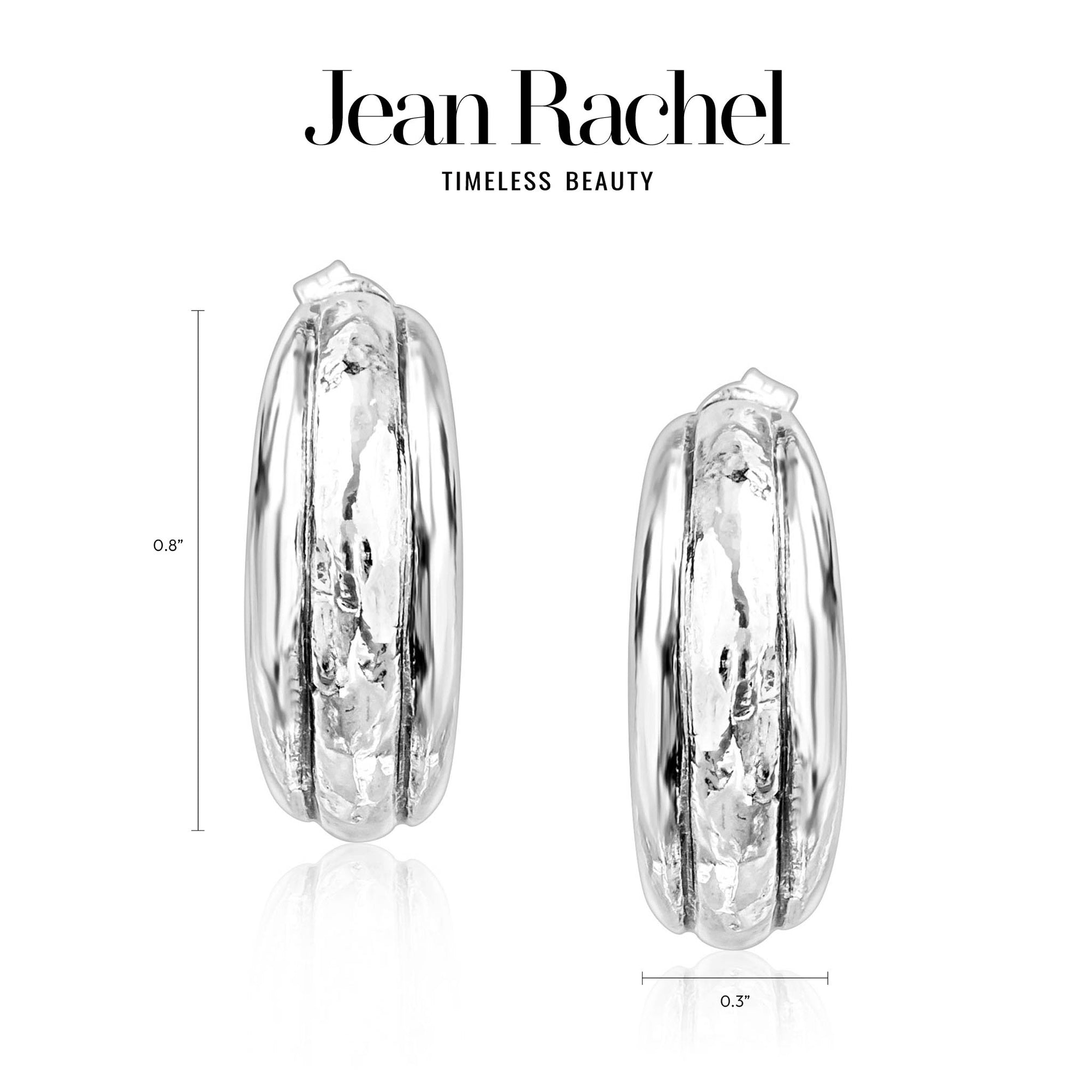 Sterling Silver Medium Bold Dome Hoop Earrings