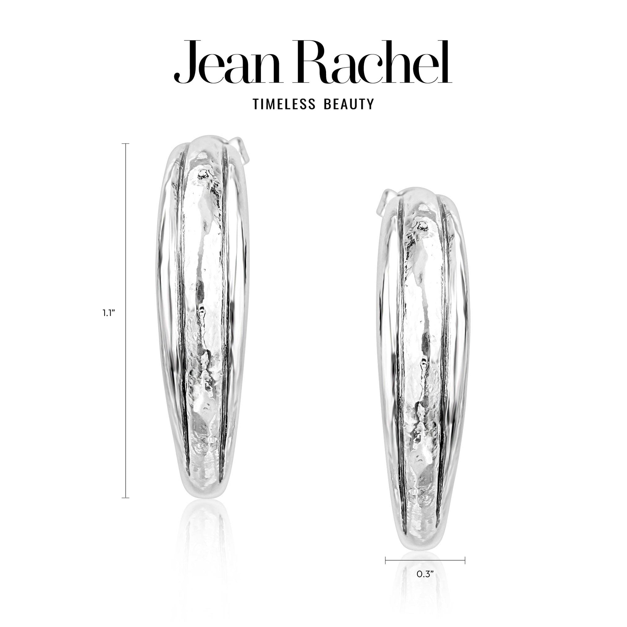 Sterling Silver Large Bold Dome Hoop Earrings