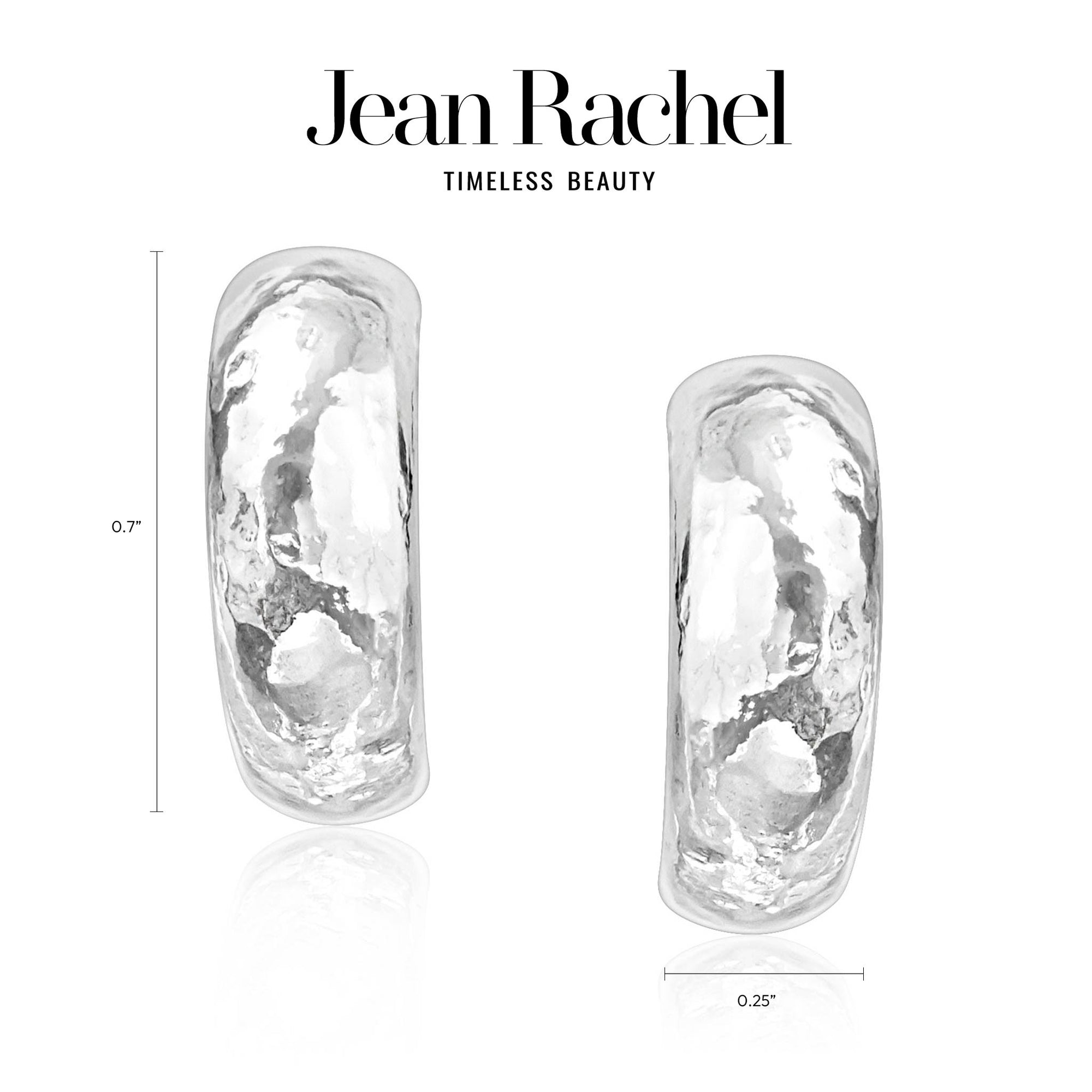 Sterling Silver Small Hammered Hoop Earrings