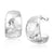 Sterling Silver Medium Wide Hammered Hoop Earrings