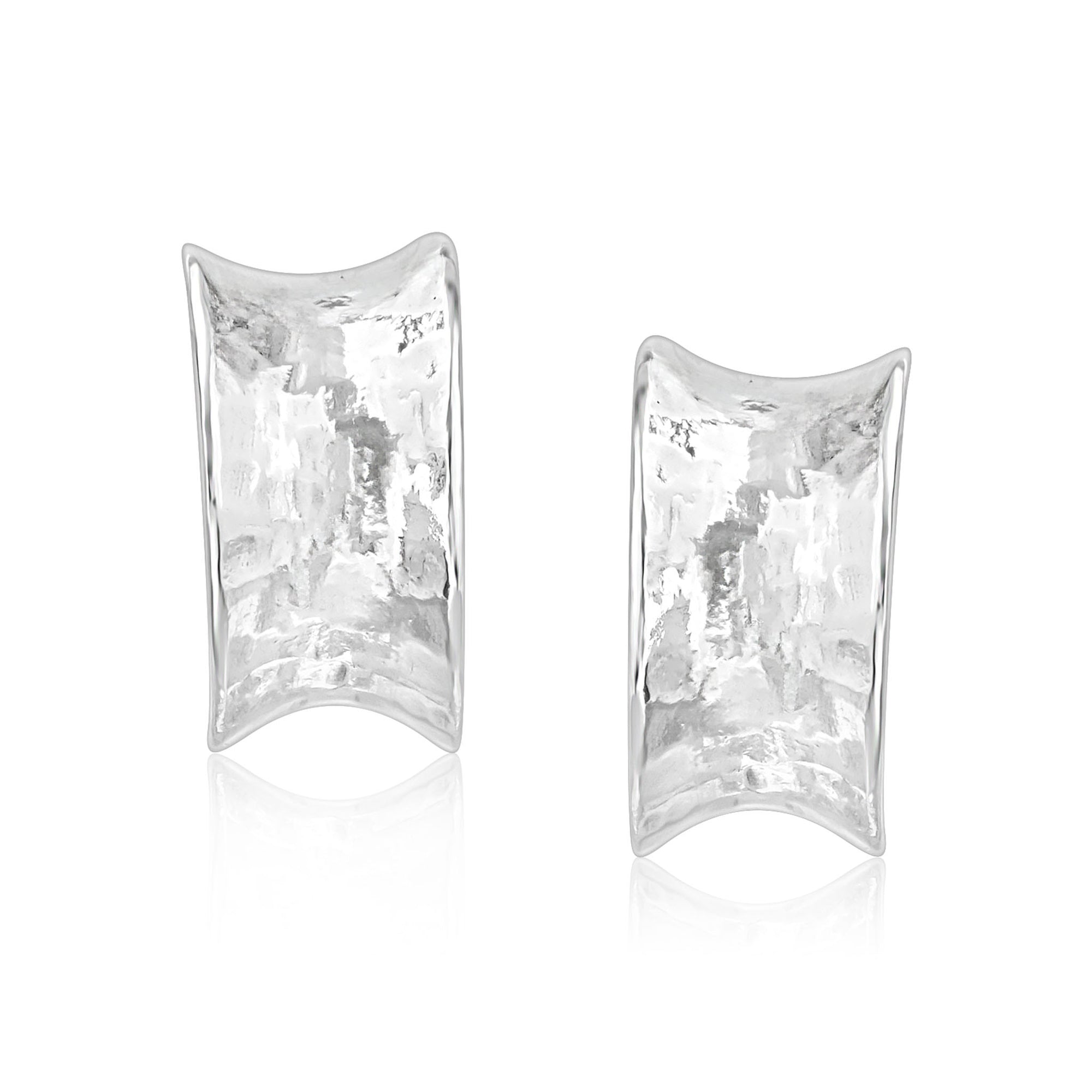 Sterling Silver Small Curved Hoop Earrings
