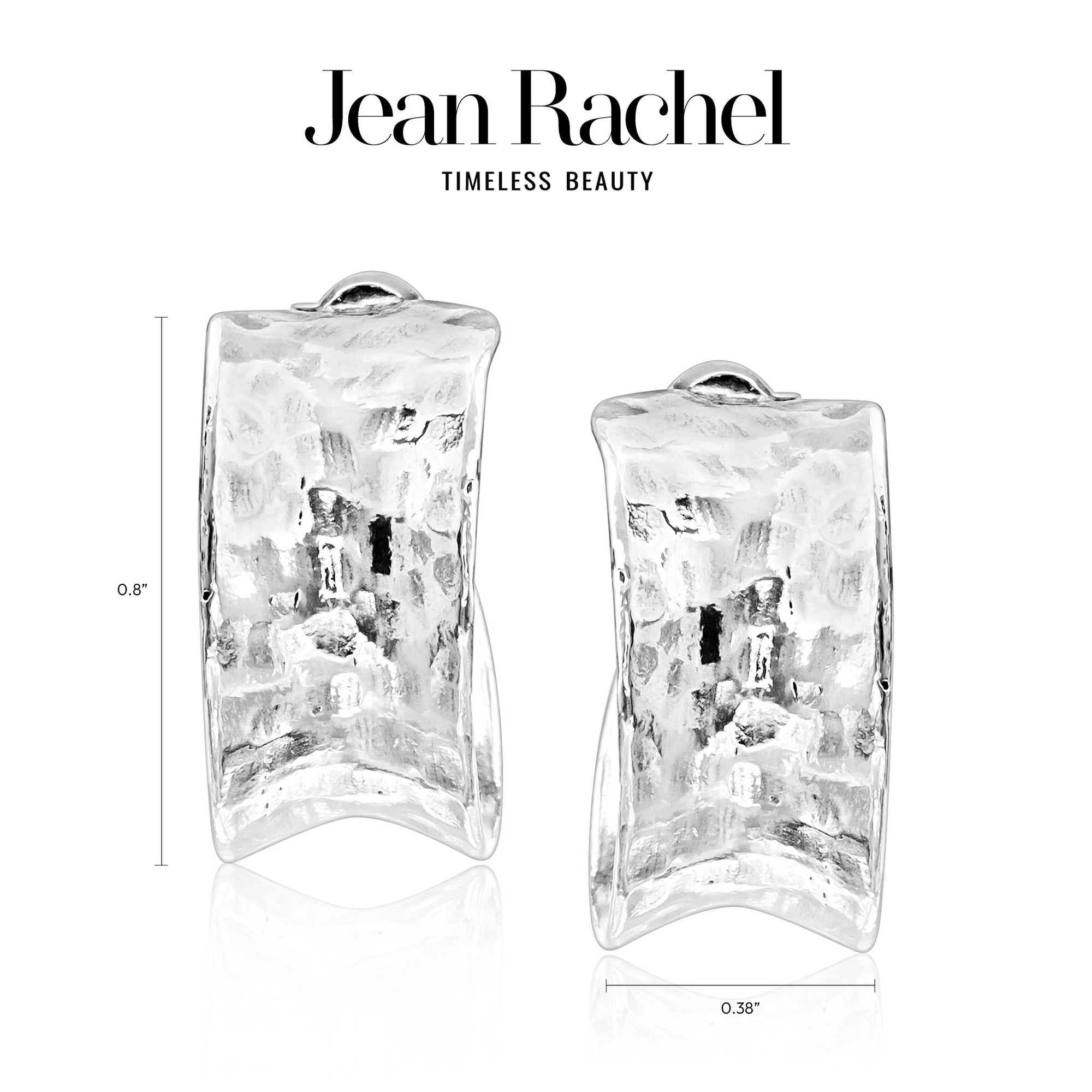 Sterling Silver Medium Curved Hoop Earrings