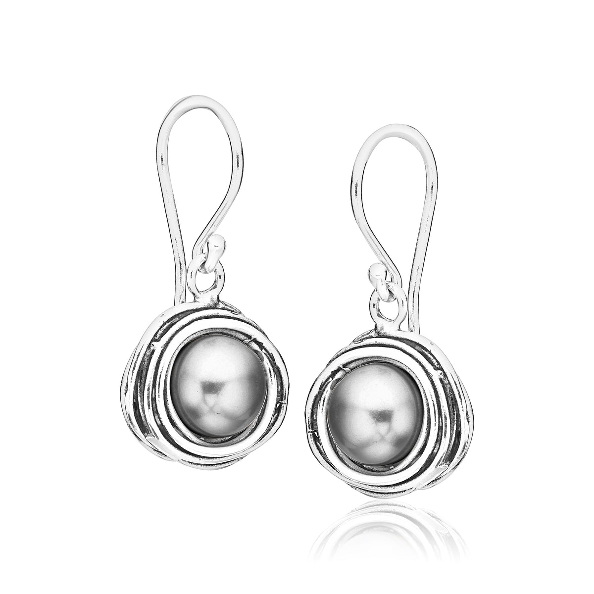 Orecchini Fabio Ferro con Perle Grigie di Mare e Diamanti 10 mm FF1206 Orecchini Fabio Ferro con Perle Grigie di Mare e Diamanti 10 mm FF1206