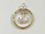 14K Gold Over Sterling Silver Anchor Charm