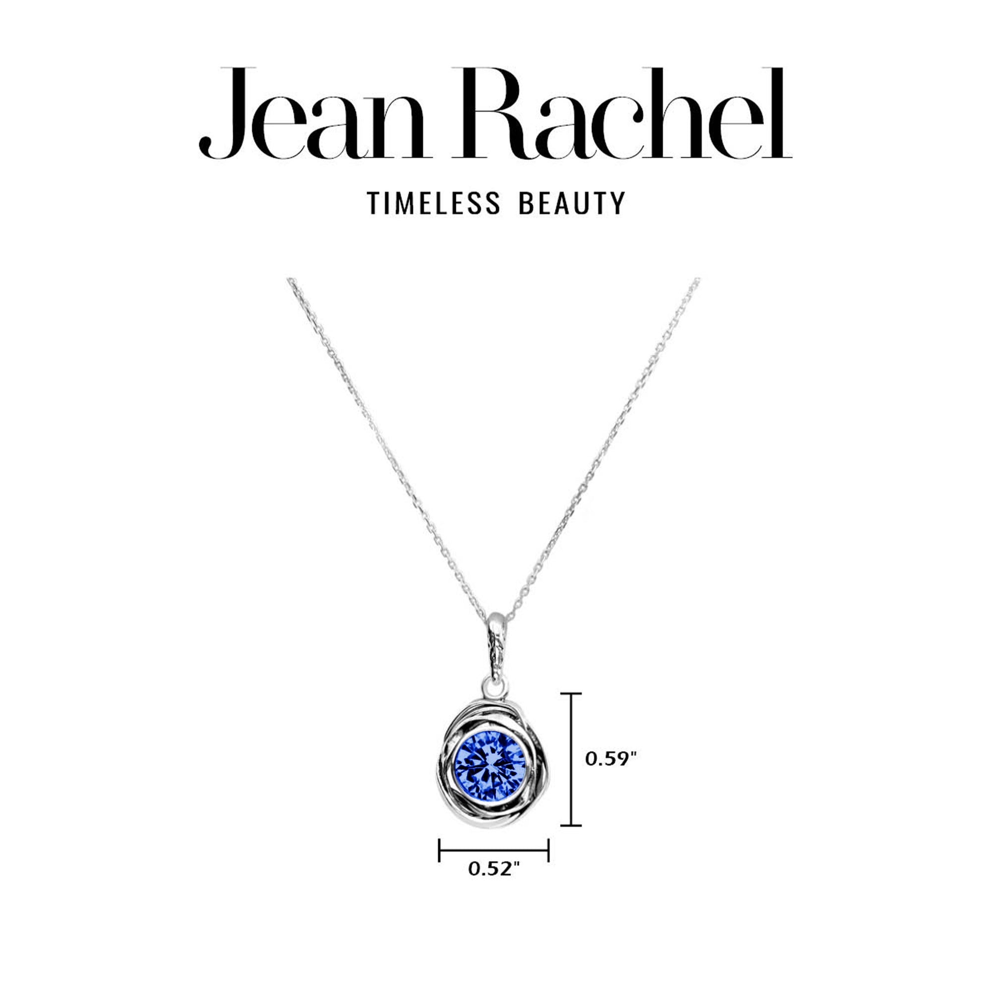 Sterling Silver Tanzanite CZ Pendant Necklace