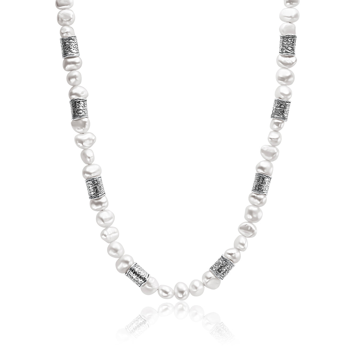 Sterling Silver Freshwater Pearl Chain Necklace