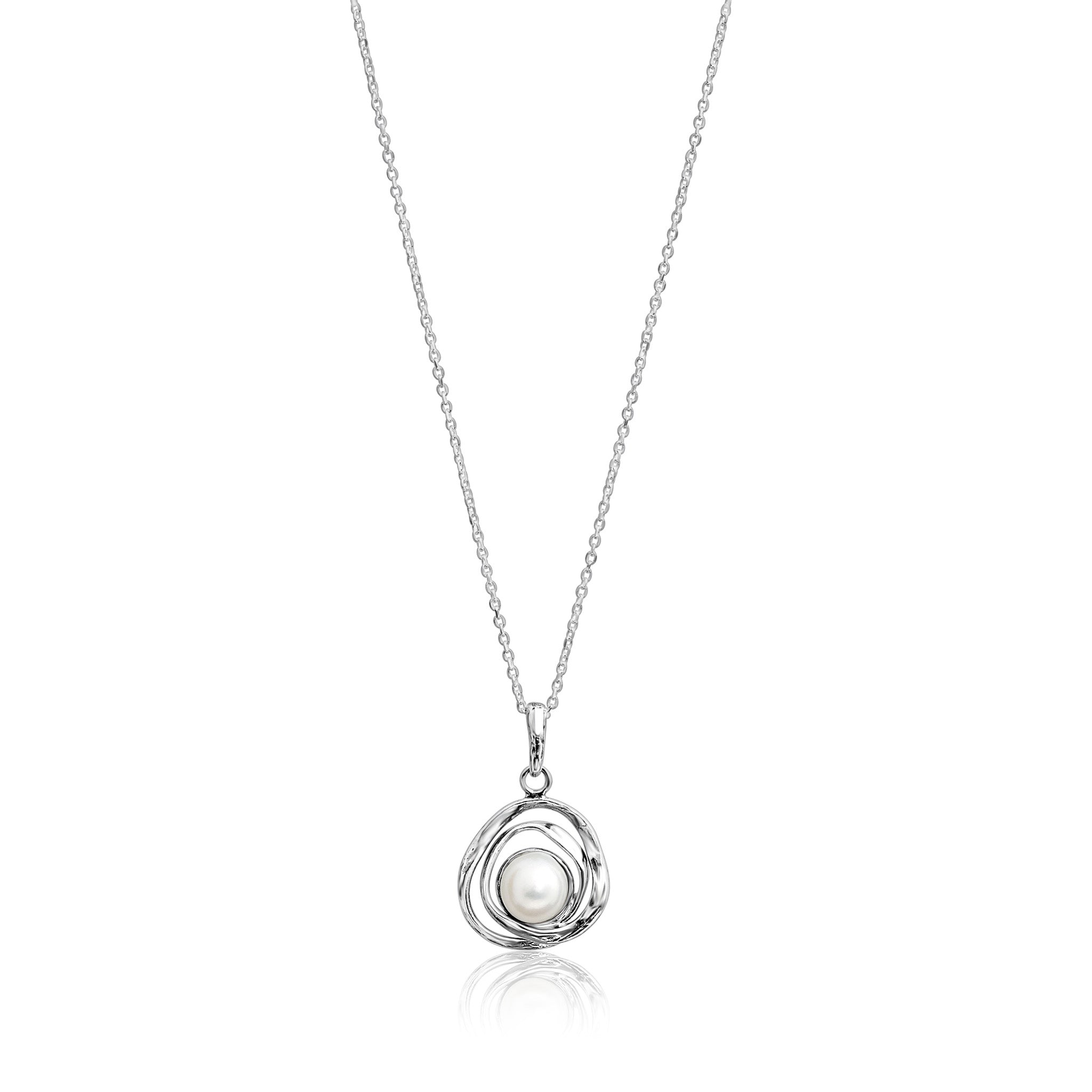 ★ROSEMONT★ Silver Ribbon Pearl Necklace RA24C43J s-l1200.jpg