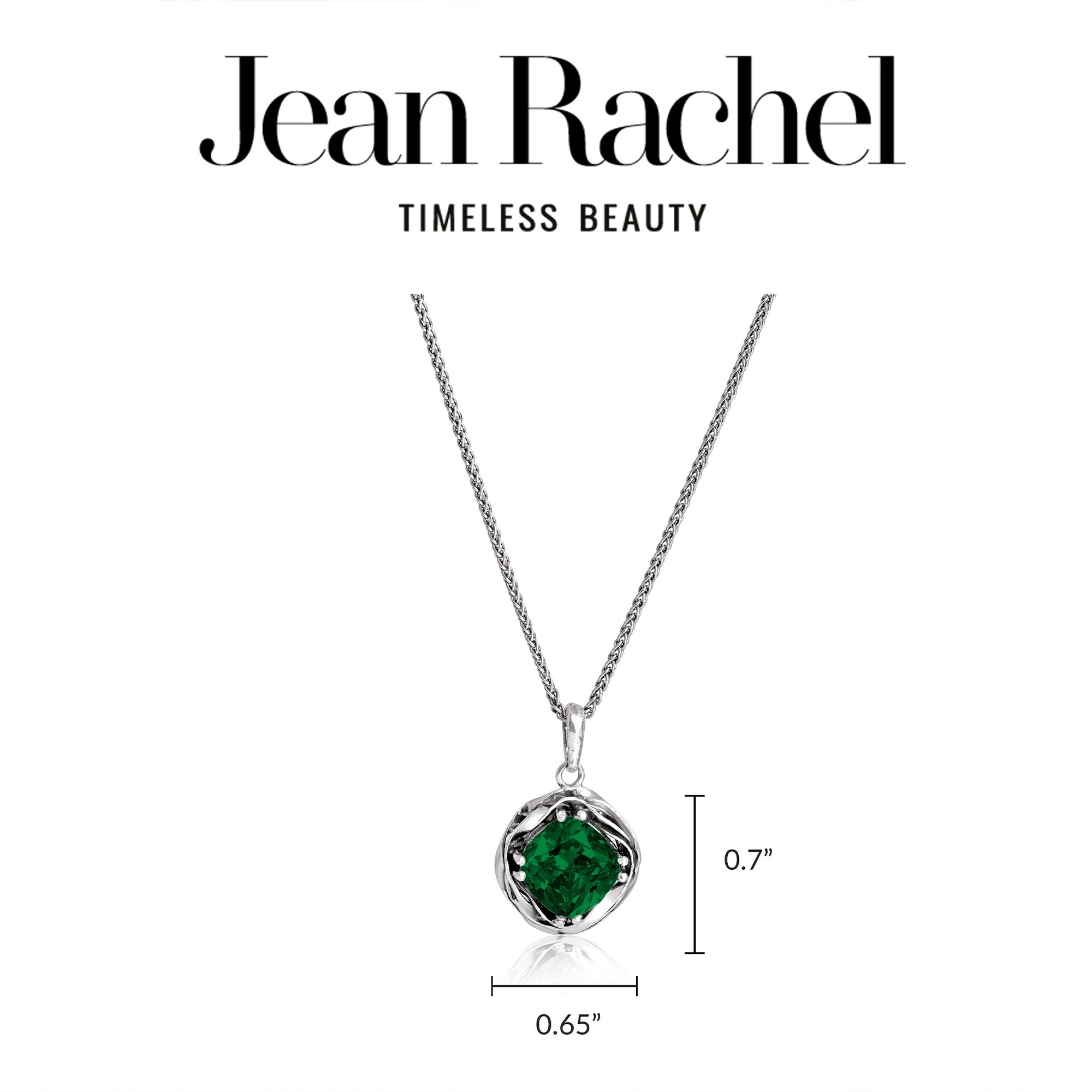 Statement Sterling Silver Emerald CZ Wrap Necklace